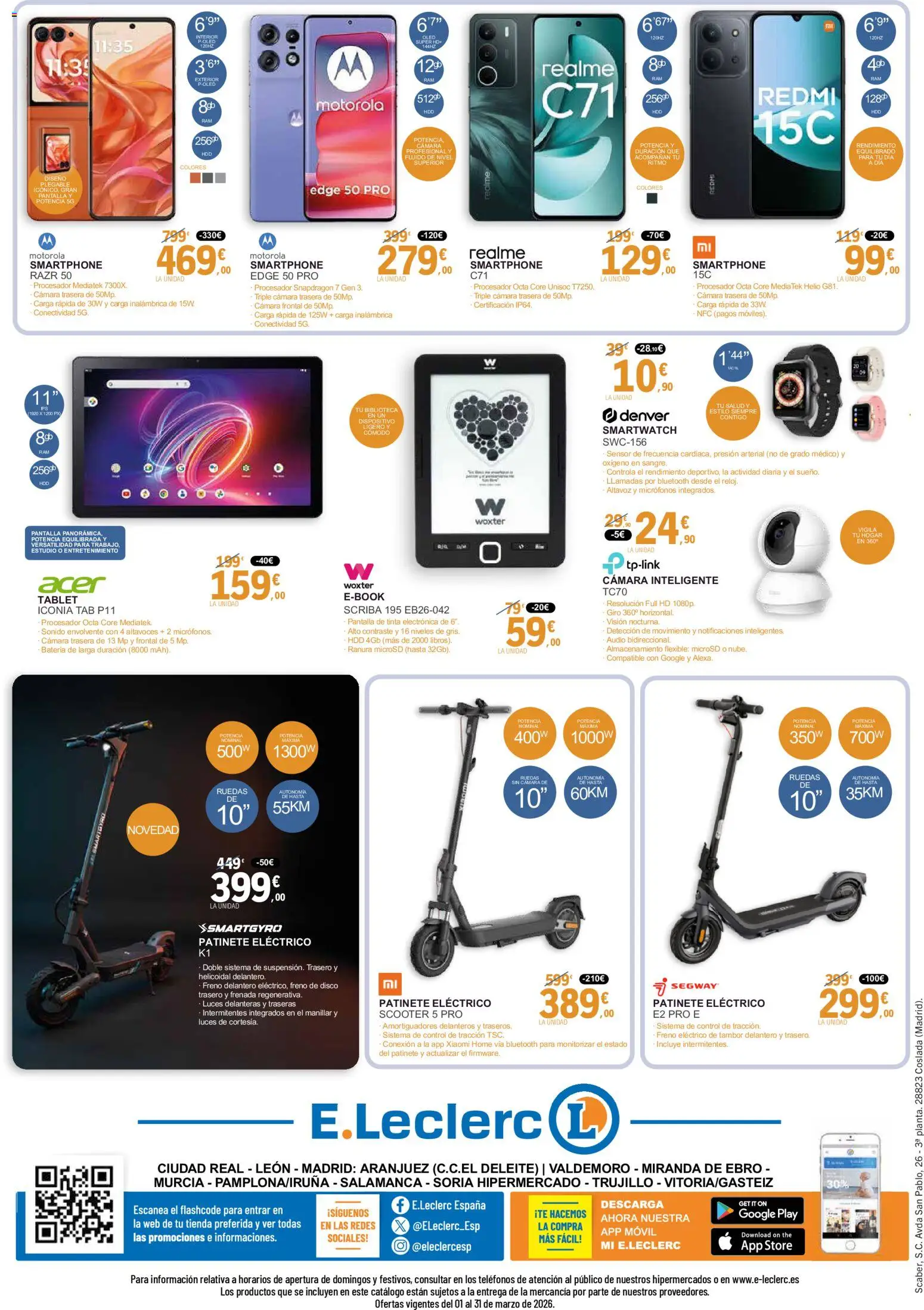 E.Leclerc folleto │ válido desde el 03.03.2026 | Página: 8 | Productos: Smartphone, Tablet, Cámara, Disco