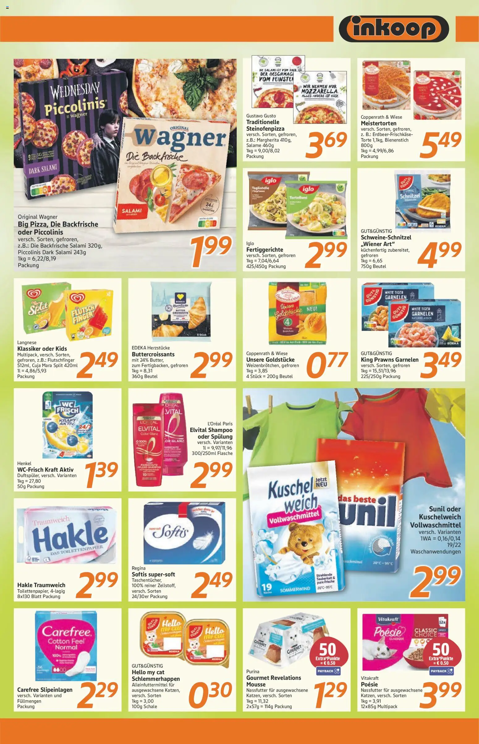 Inkoop Prospekt 	 – gültig ab 23.02.2026 | Seite: 6 | Produkte: Langnese, Shampoo, Schnitzel, Waschmittel