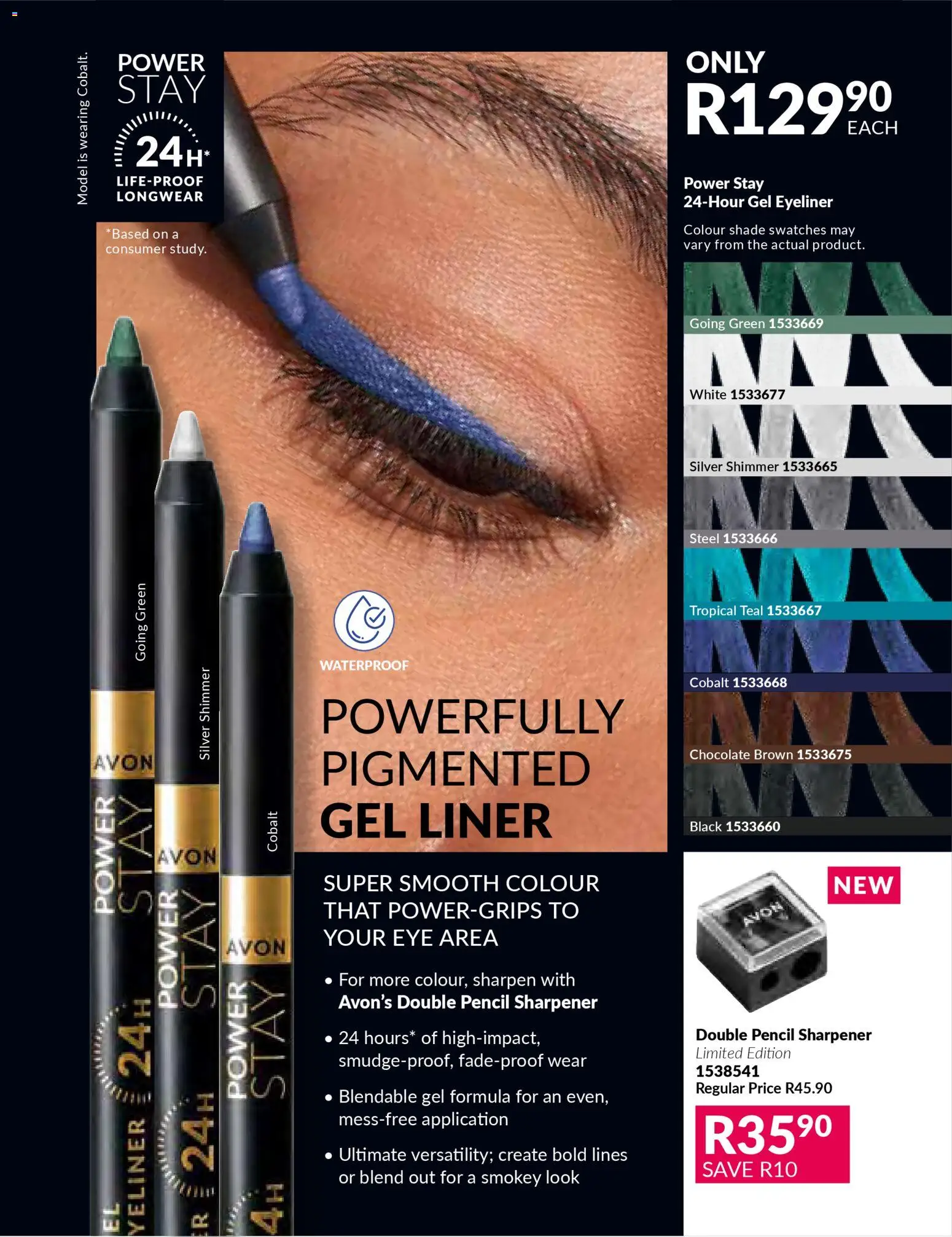 New Avon catalogue – valid from 01.12.2025 | Page: 63 | Products: Pencil, Pencil sharpener, Chocolate, Eyeliner