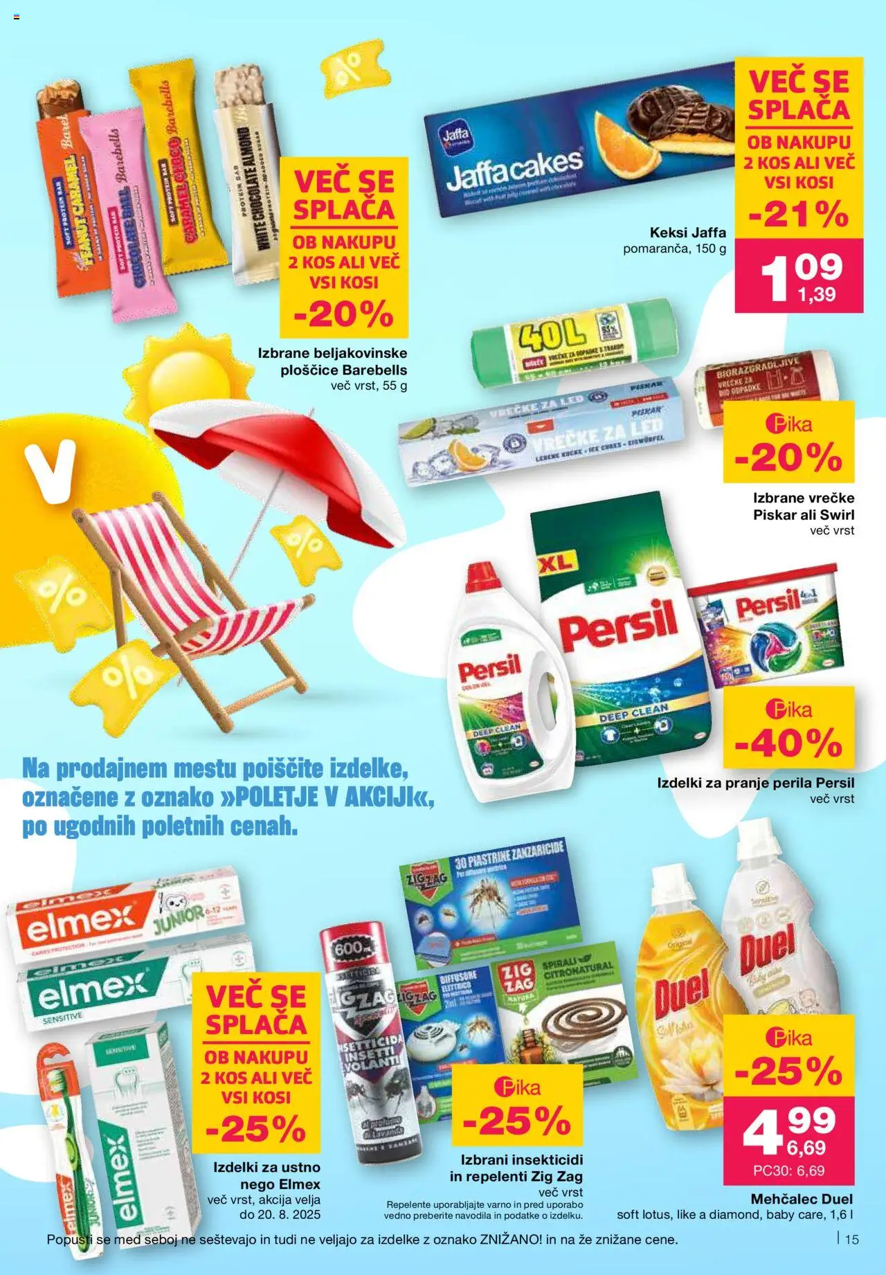 Mercator katalog │ velja od 31.07.2025 | Stran: 17 | Izdelki: Keksi, Kos, Zobna pasta, Detergent