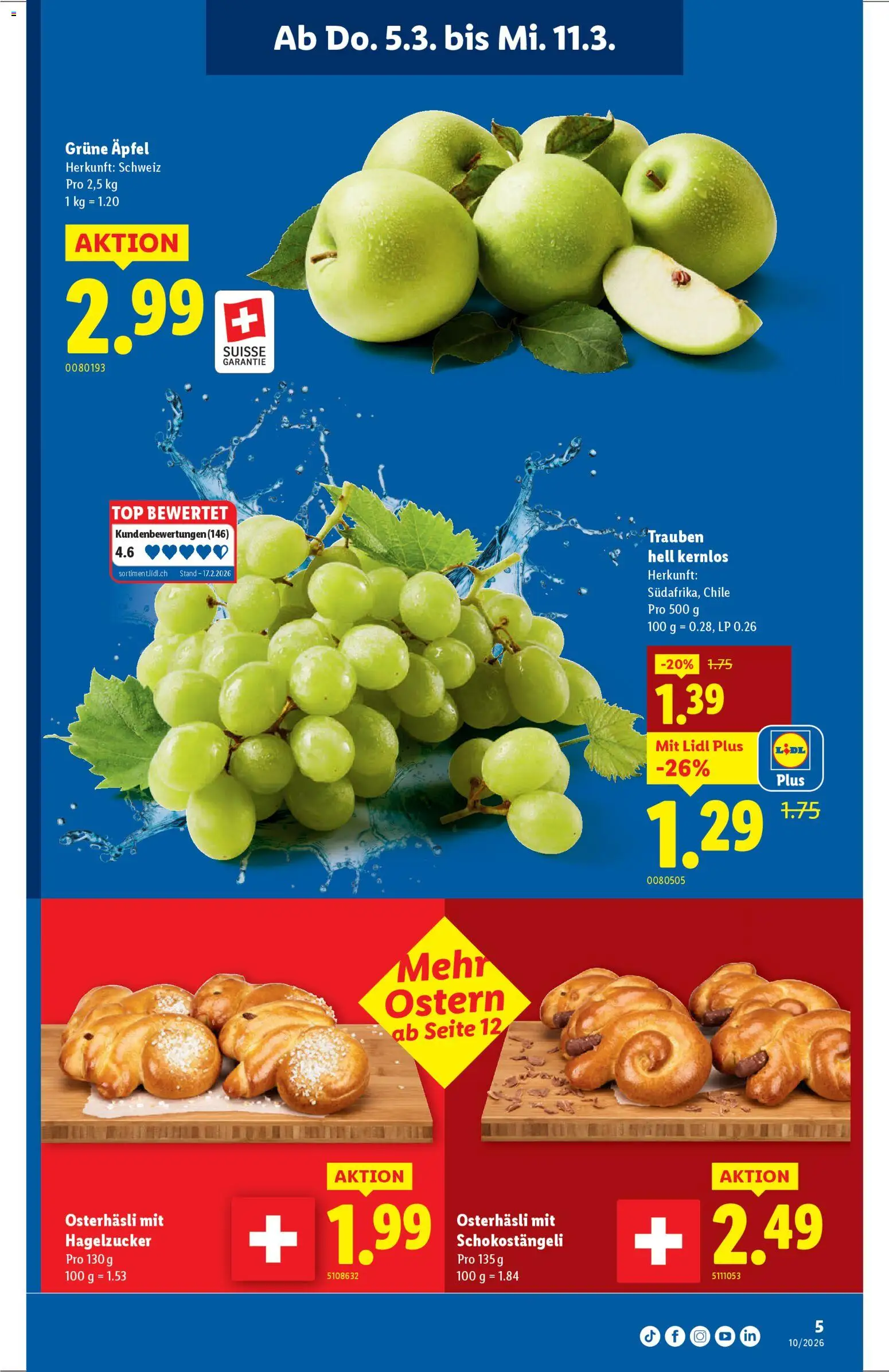 Lidl Aktionen – gültig ab 05.03.2026 | Seite: 5 | Produkte: Äpfel, Top