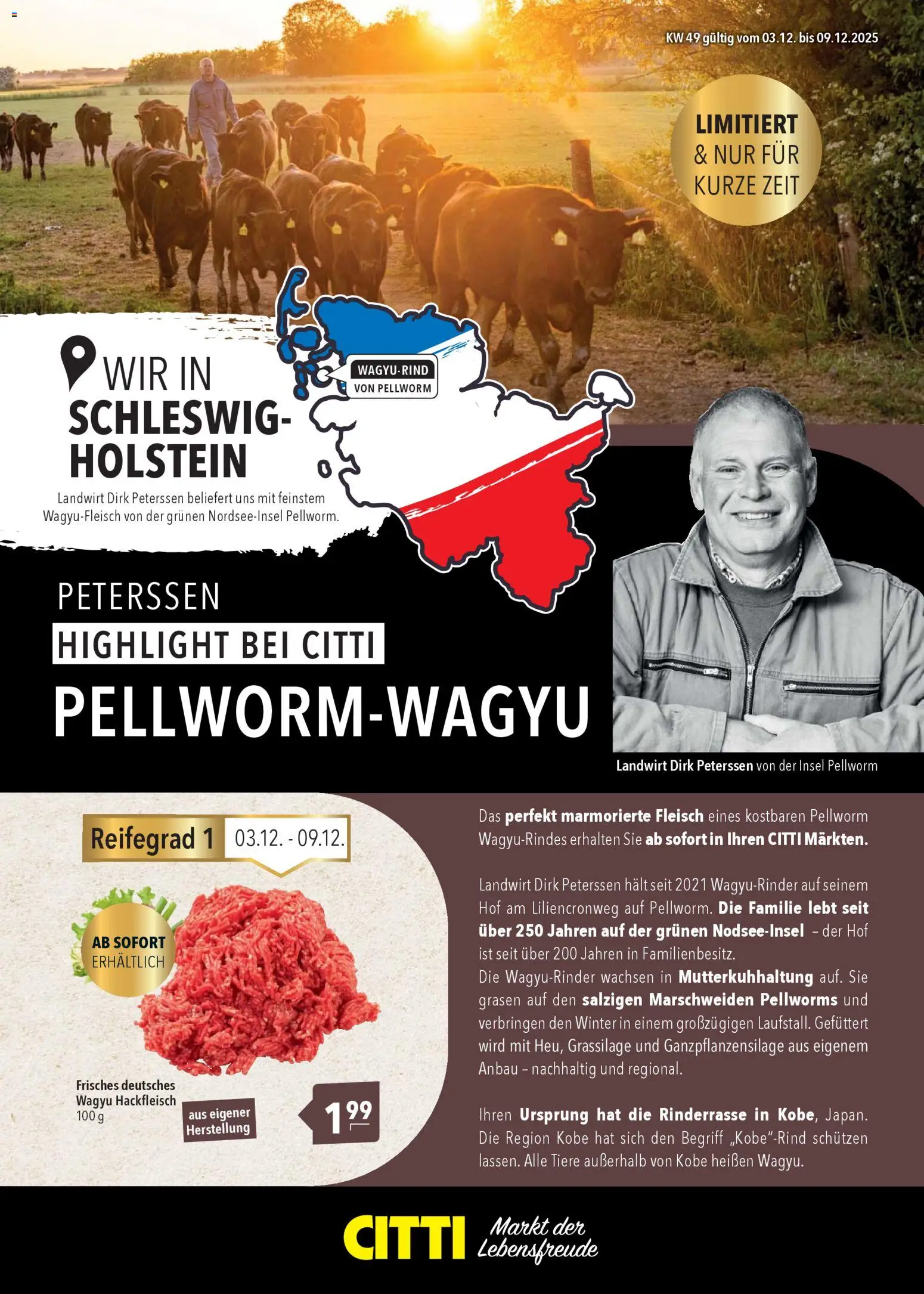 CITTI Markt Wagyu – gültig ab 03.12.2025 | Seite: 1 | Produkte: Fleisch, Hackfleisch