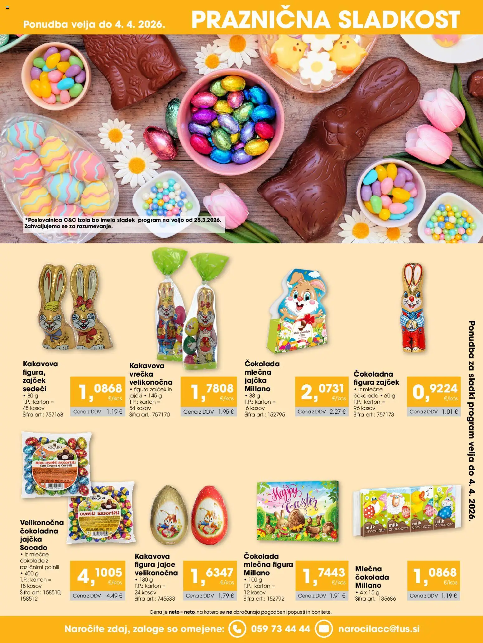 Novi Tuš katalog ponudbe – veljaven od 23.03.2026 | Stran: 2 | Izdelki: Cokolada