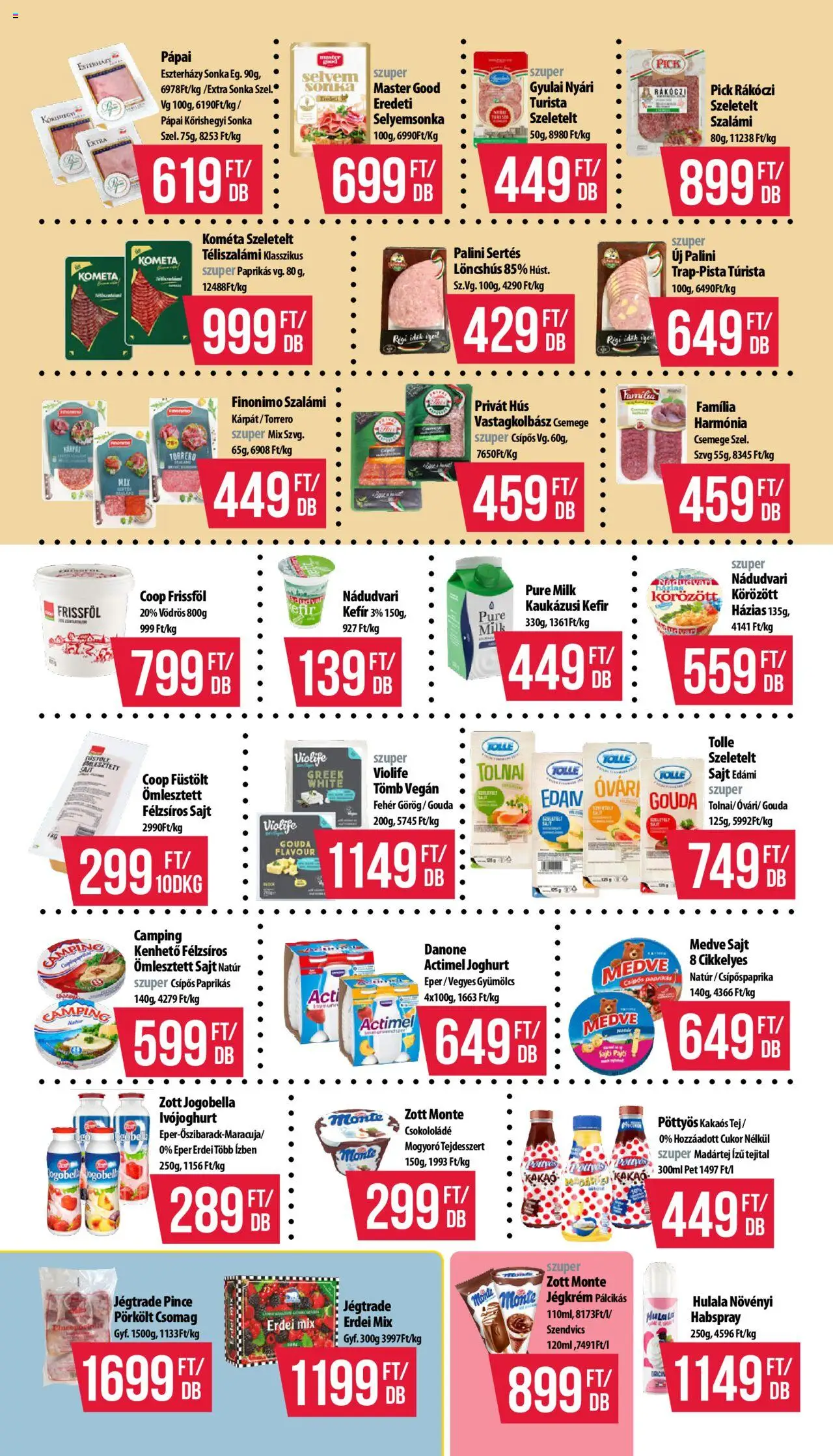 COOP akciós ujság - amely érvényes a következő dátumtól: 14.08.2025 | Oldal: 4 | Termékek: Szendvics, Hús, Kaukázusi kefír, Téliszalámi
