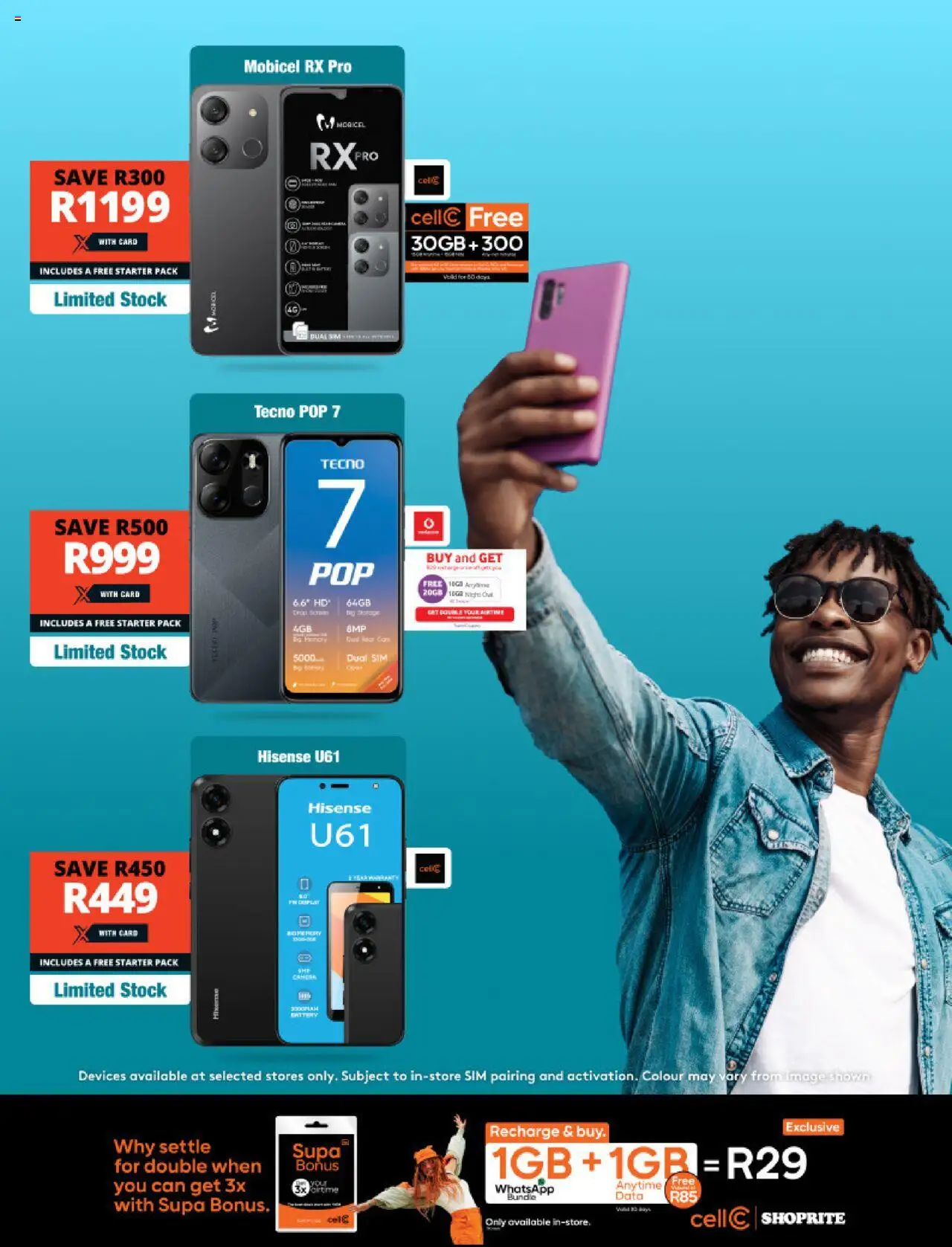 New Checkers catalogue – valid from 20.10.2025 | Page: 3 | Products: Data, Sim, Battery, Stock