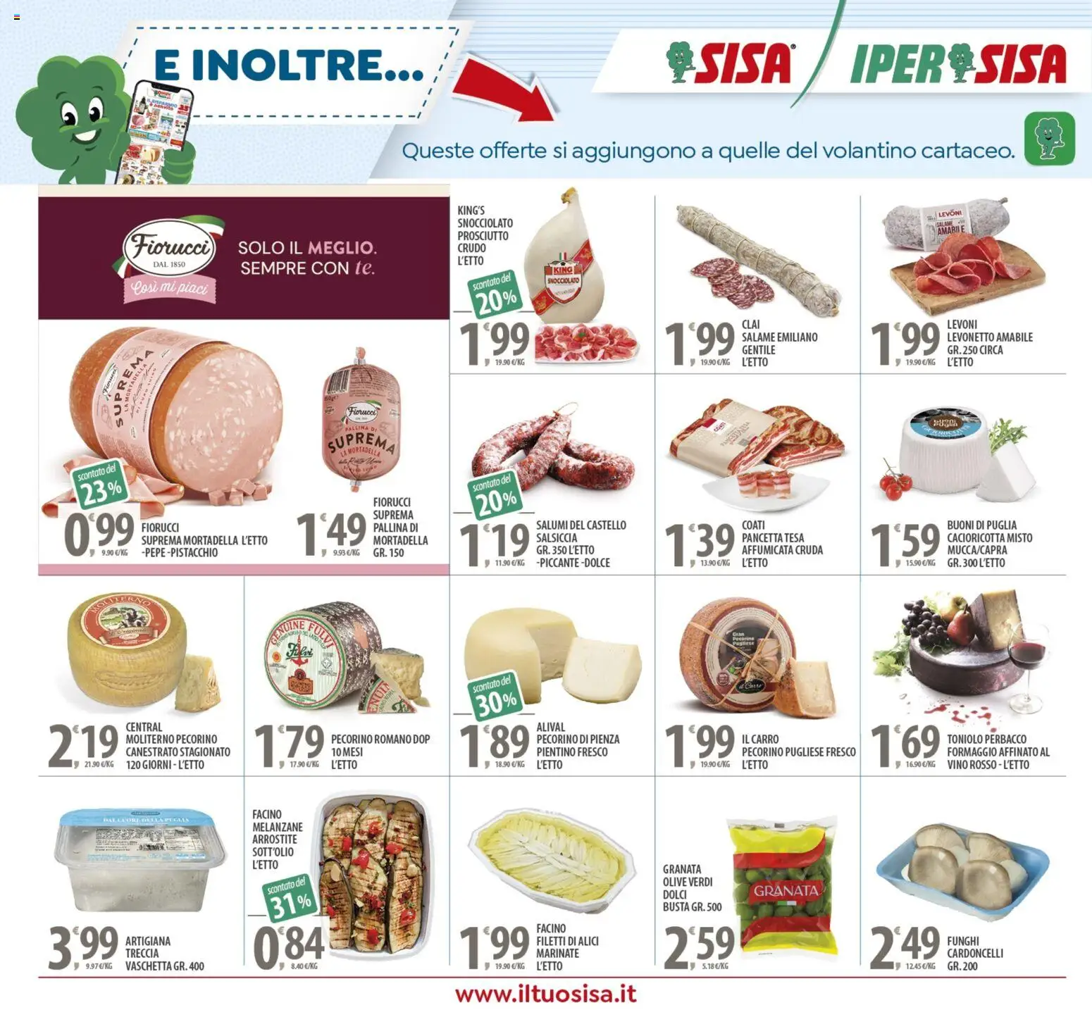 Volantino SISA del 27.12.2025 | Pagina: 18 | Prodotti: Pepe, Salsiccia, Mortadella, Pecorino
