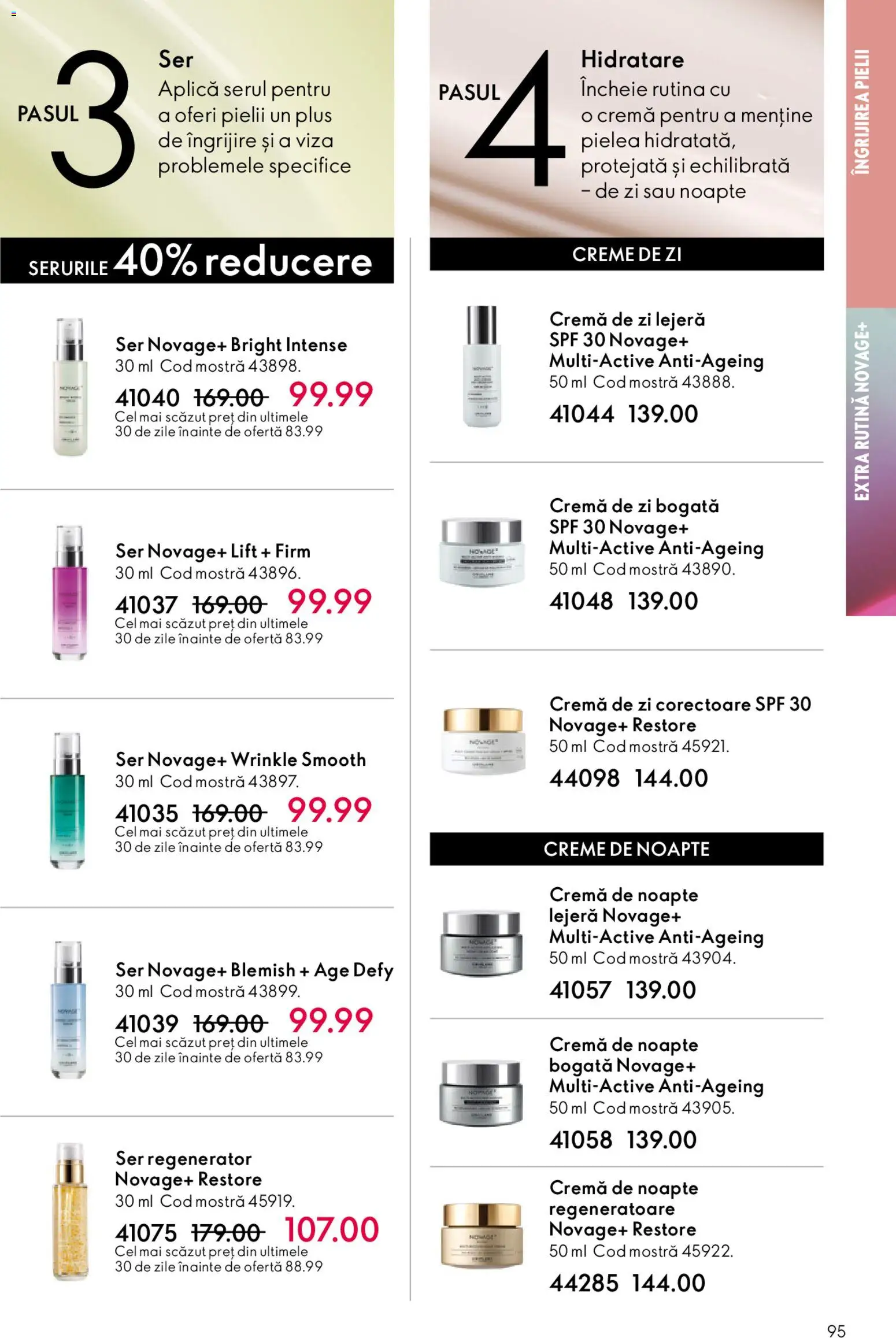 Noul catalog Oriflame – valabil de la 27.05.2026 | Pagină: 95 | Produse: Cremă de zi, Cremă de noapte, Cremă