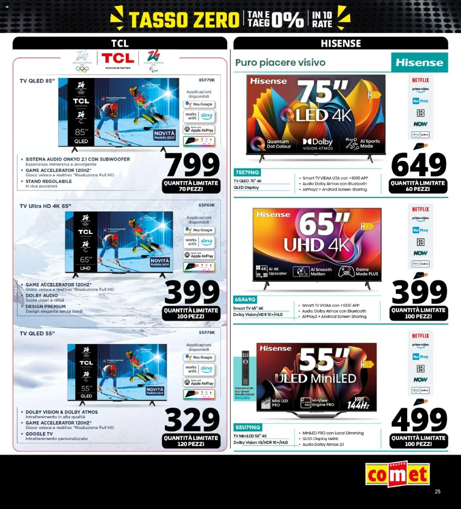 Volantino Comet del 26.11.2025 | Pagina: 25 | Prodotti: Telecomando, smart TV, TV, Audio