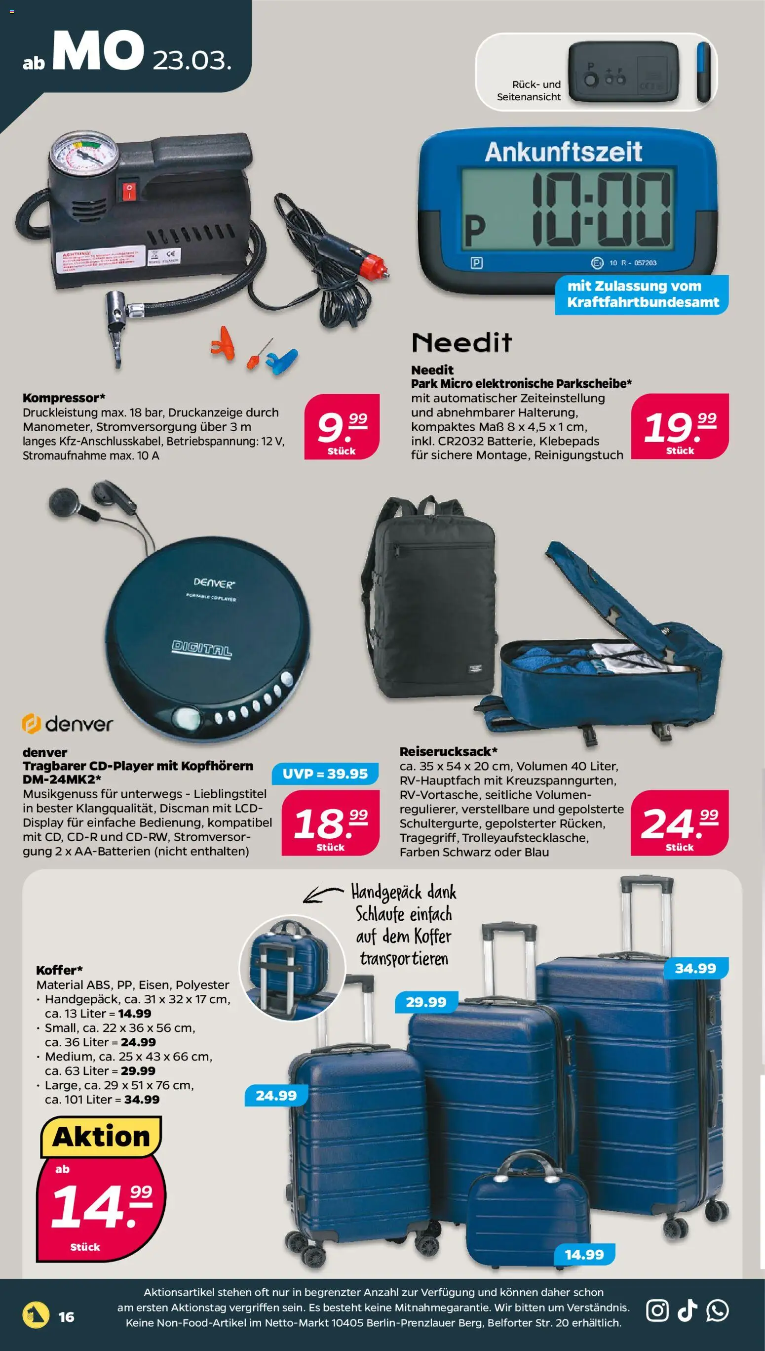 Netto Prospekt 	 – gültig ab 23.03.2026 | Seite: 22 | Produkte: Koffer