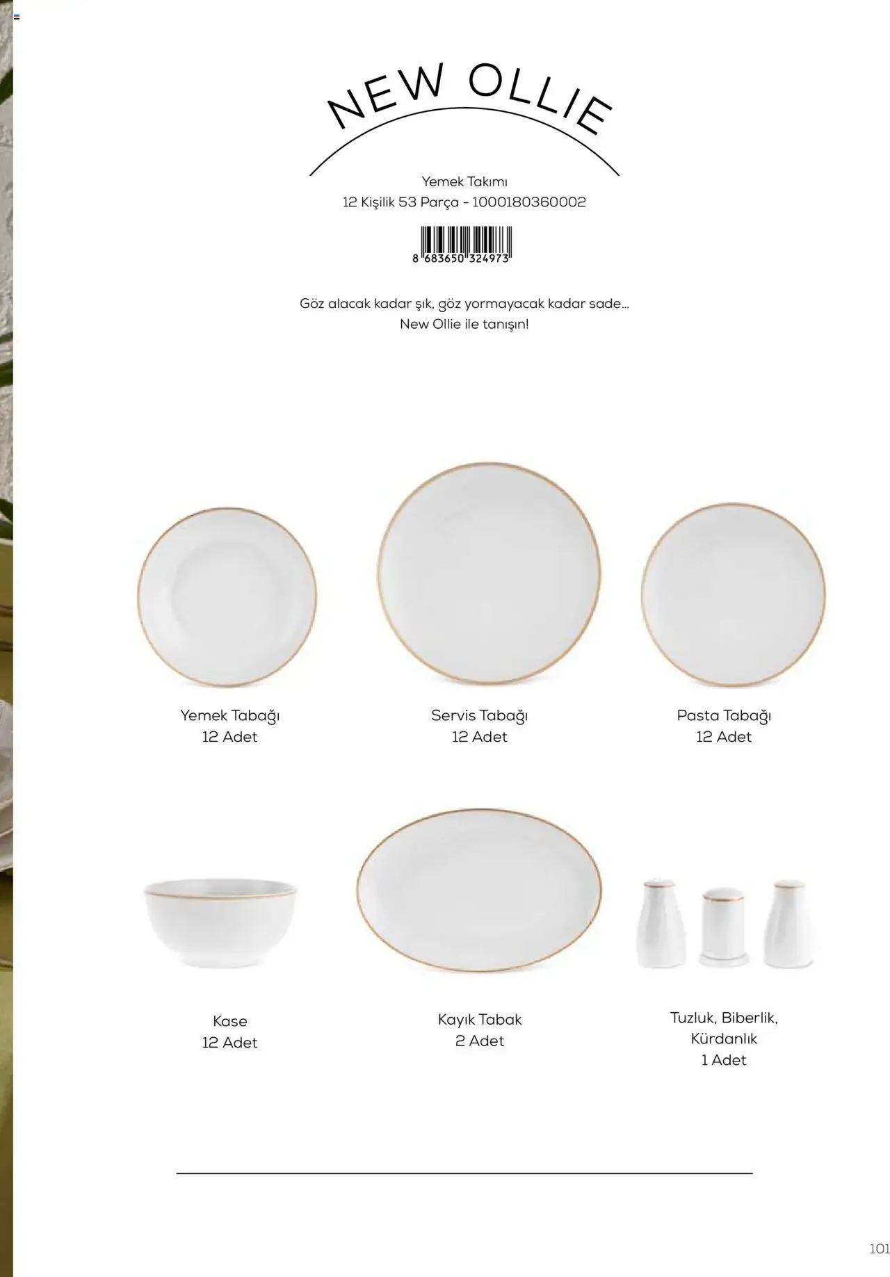 Karaca Katalog - 01.03.2025 tarihinden itibaren geçerlidir | Sayfa: 101 | Ürünler: Kaşe, Yemek takımı