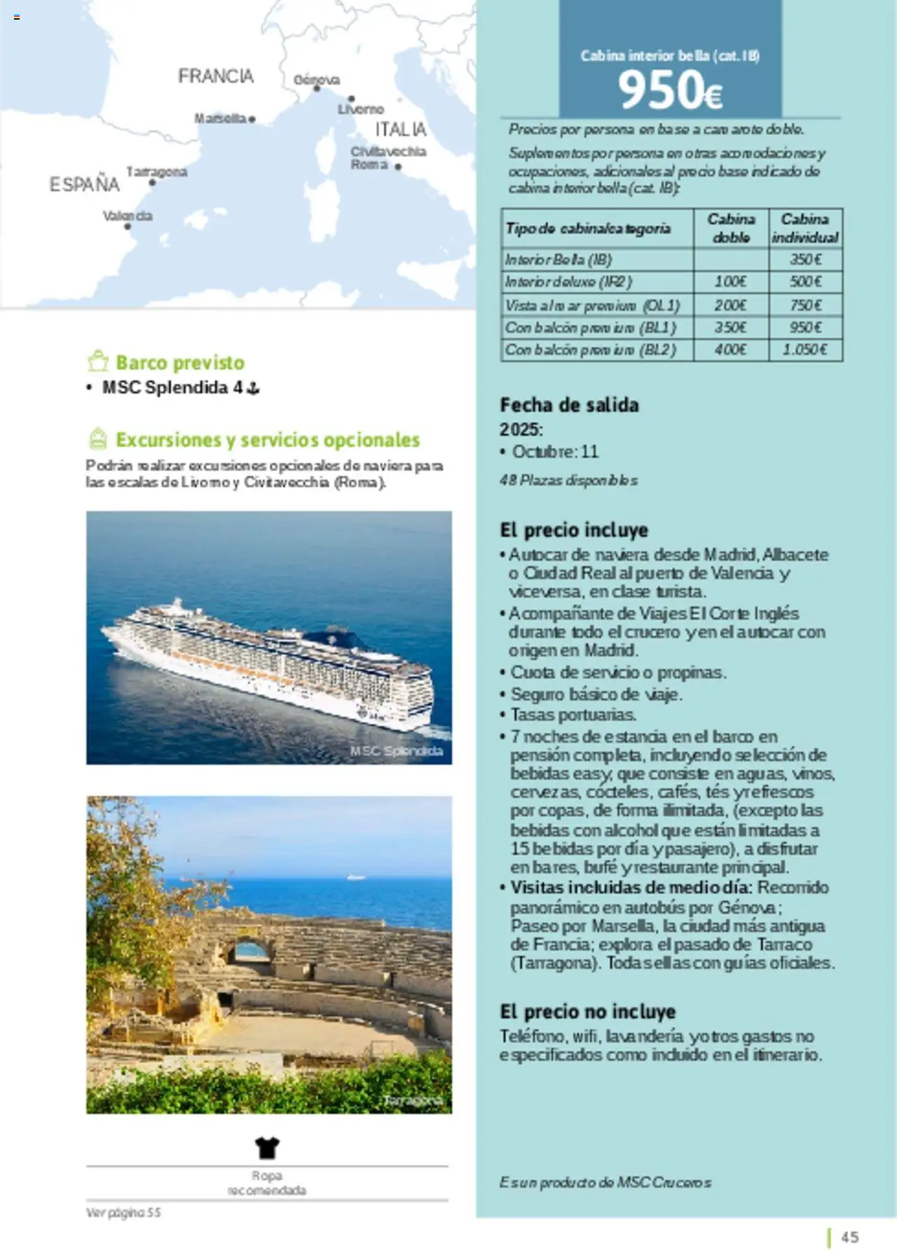Viajes El Corte Inglés - Catálogo Turismo Social Castilla La Mancha │ válido desde el 03.02.2025 | Página: 45 | Productos: Ropa