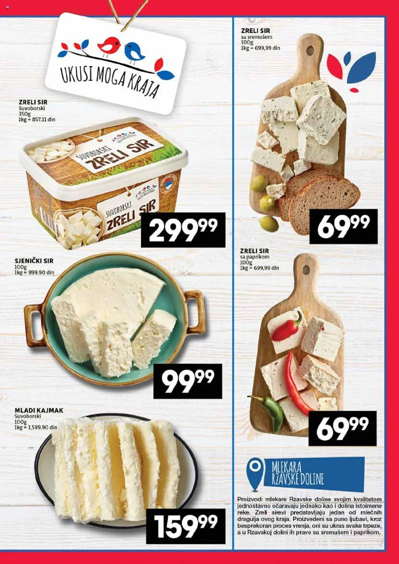 Roda katalog - važi od 02.10.2025 | Strana: 7 | Proizvode: Mladi kajmak, Sjenički sir, Sir, Kajmak