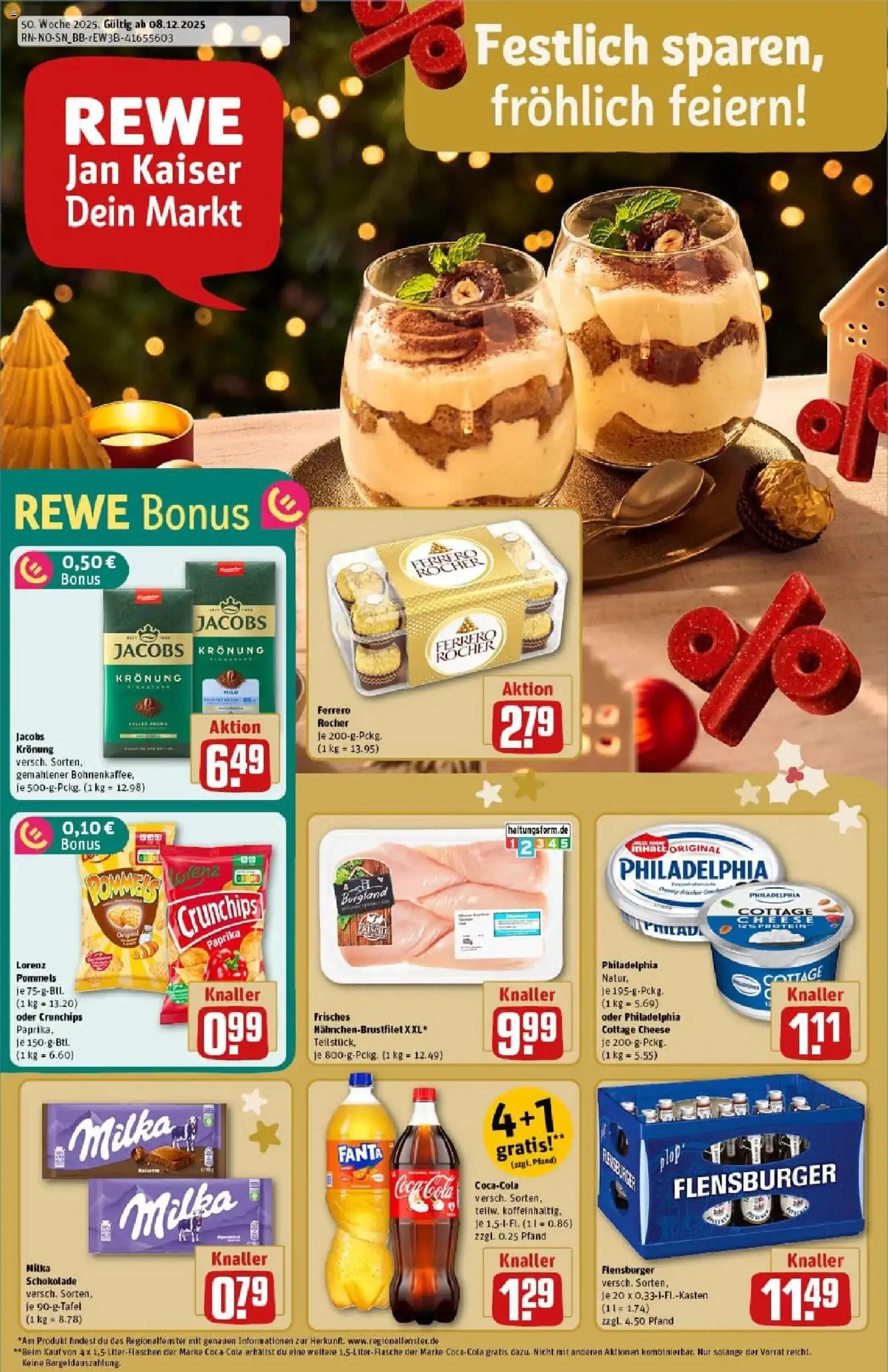 Rewe prospekt Uslar	 – gültig ab 07.12.2025 | Seite: 1 | Produkte: Ferrero rocher, Schokolade, Philadelphia, Paprika