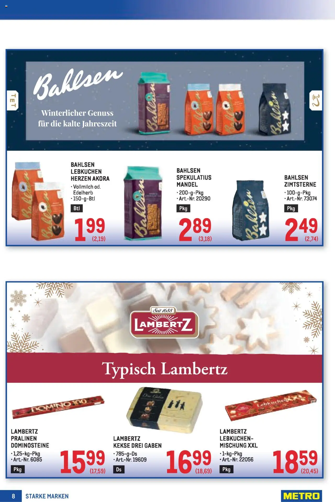 Metro  Starke Marken gültig ab 04.09.2025 | Seite: 8 | Produkte: Kekse