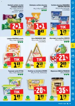 IKI - Leidinys│galioja nuo 21.07.2025 | Puslapis: 27 | Prekių: Sūrelis, Sūris, Varškė, Majonezas