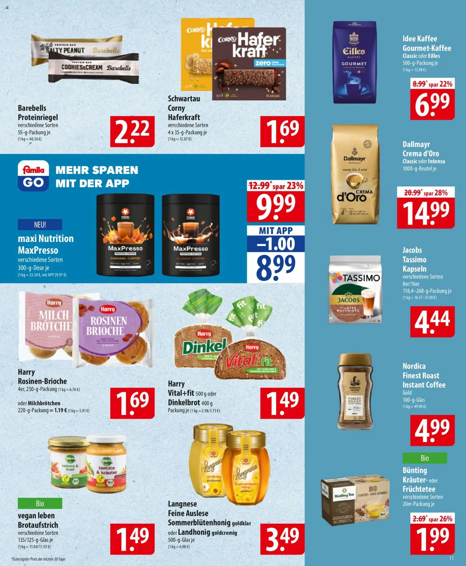 Famila Prospekt 	 – gültig ab 09.02.2026 | Seite: 11 | Produkte: Idee kaffee, Dallmayr, Tee, Tassimo