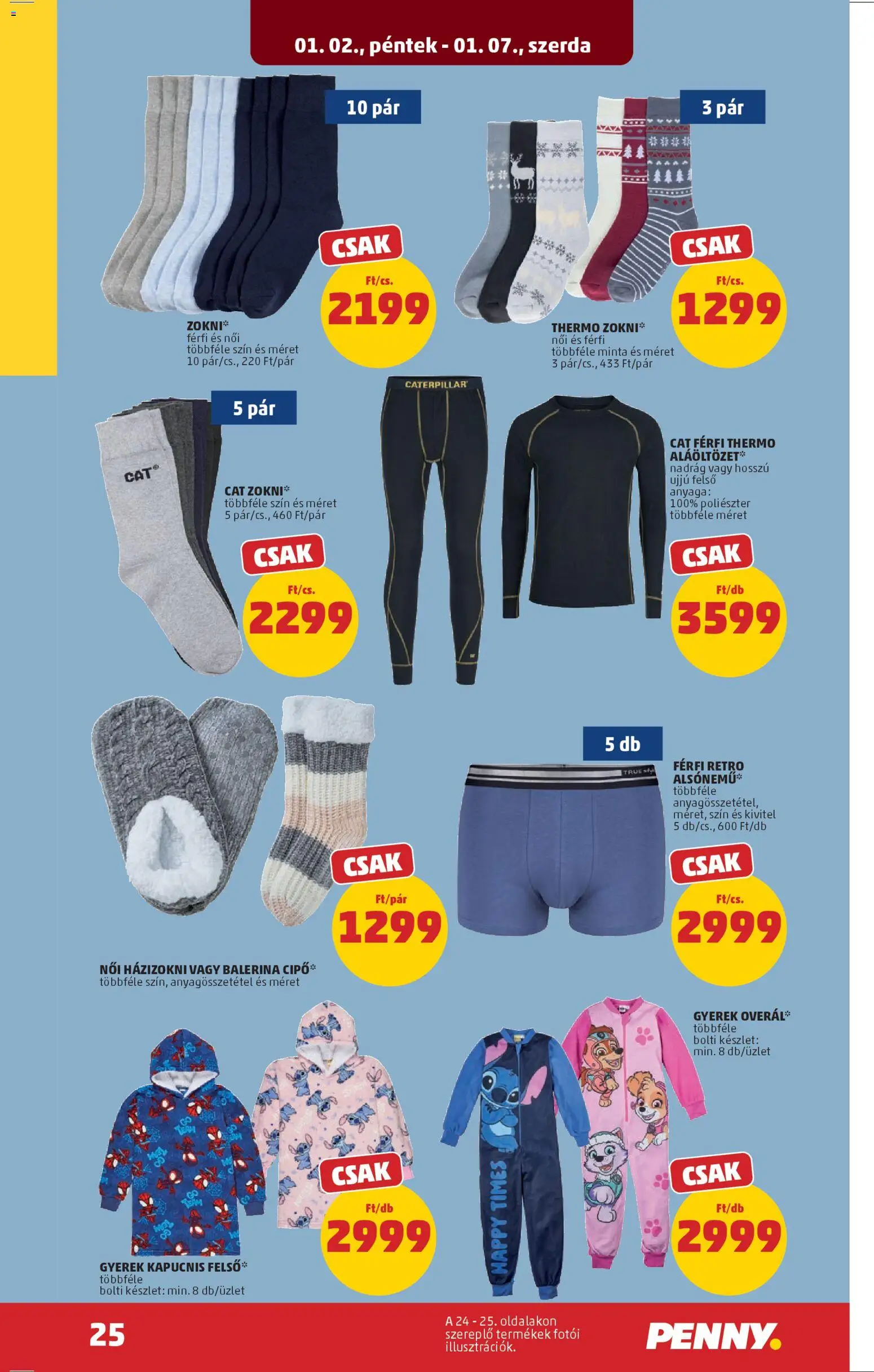 PENNY akciós ujság - amely érvényes a következő dátumtól: 02.01.2026 | Oldal: 29 | Termékek: Balerina cipő, Nadrág, Zokni