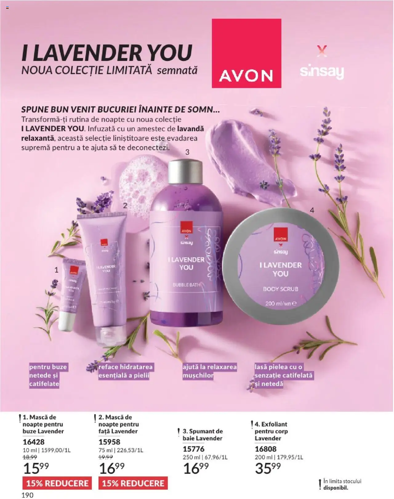 Catalog Avon - 08 2025 – valabil de la 01.08.2025 | Pagină: 190 | Produse: Exfoliant, Scrub, Body, Spumant de baie