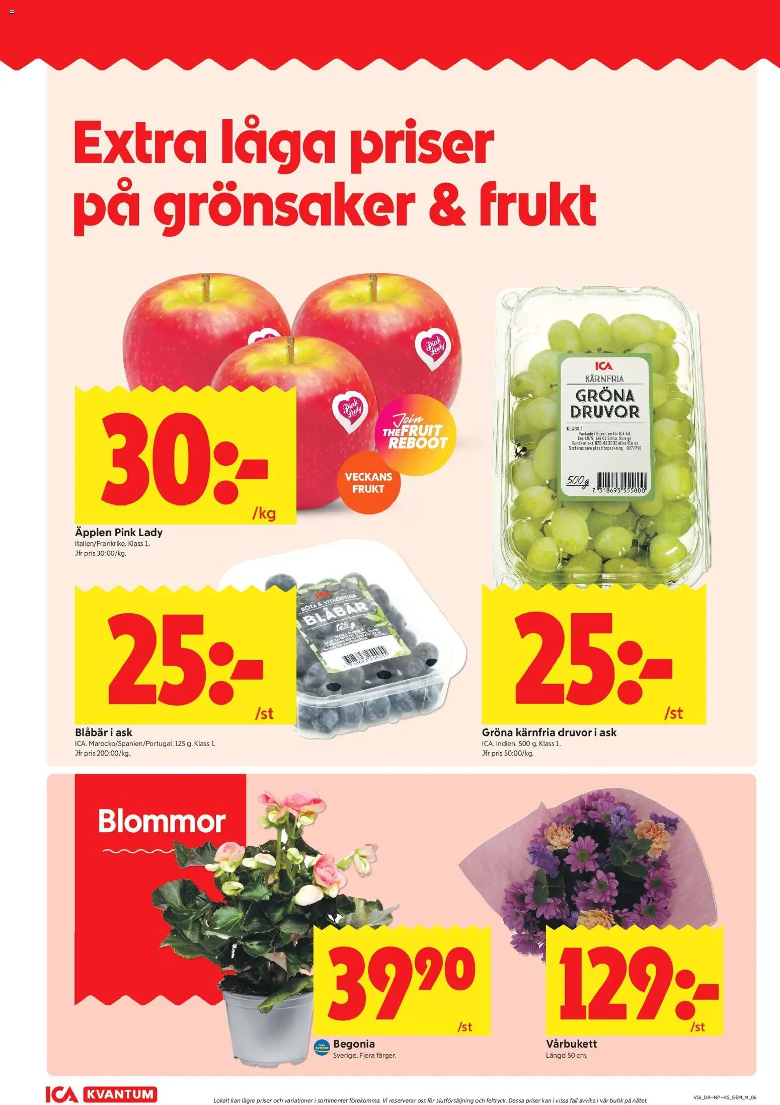 ICA Kvantum reklamblad aktuell från 13.04.2026 | Sida: 12 | Produkter: Äpplen, Blåbär