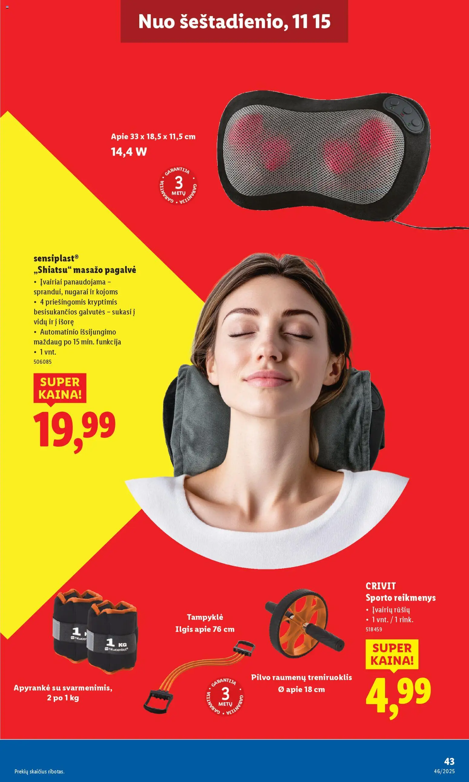 LIDL akcijos nuo 10.11.2025 | Puslapis: 43 | Prekių: Pagalvė