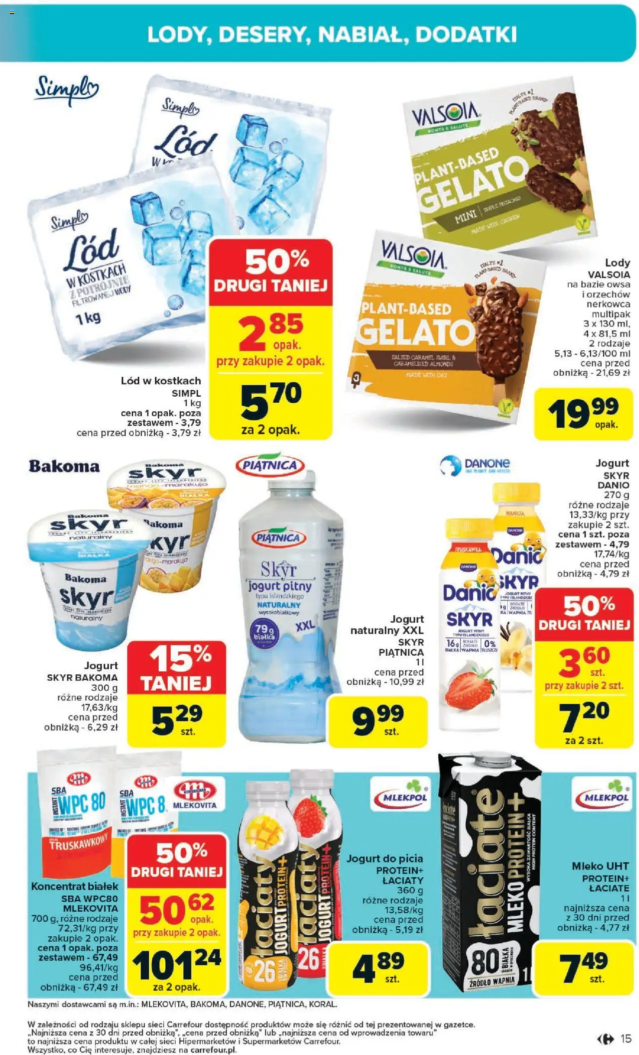 Carrefour Gazetka od 09.06.2025 | Strona: 17 | Produkty: Mango, Jogurt pitny, Mleko, Lody