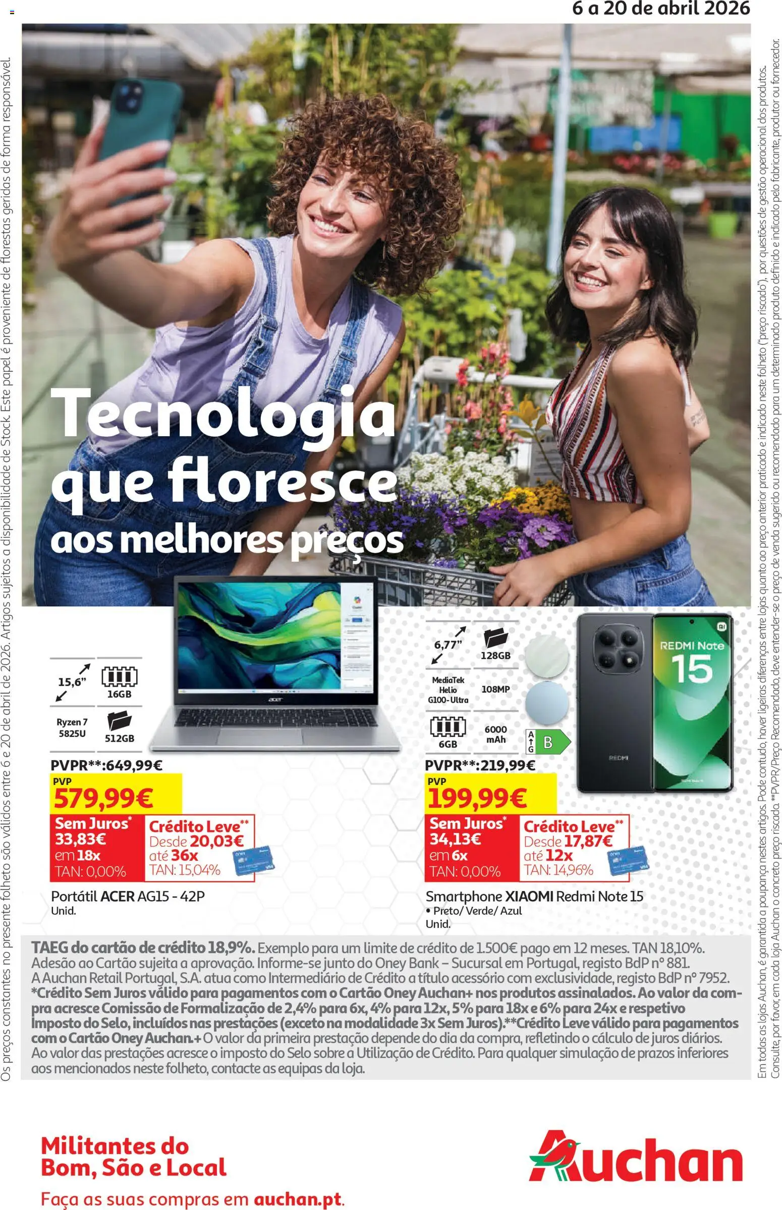 Auchan - Preços Redondos │ válido de 06.04.2026 | Página: 36 | Produtos: Smartphone, Faca