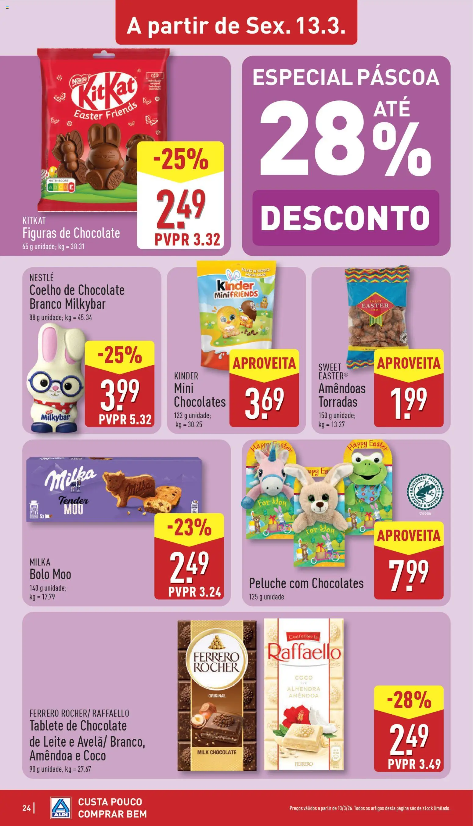 Aldi folheto │ válido de 09.03.2026 | Página: 24 | Produtos: Bolo, Nestlé, Chocolate, Coelho