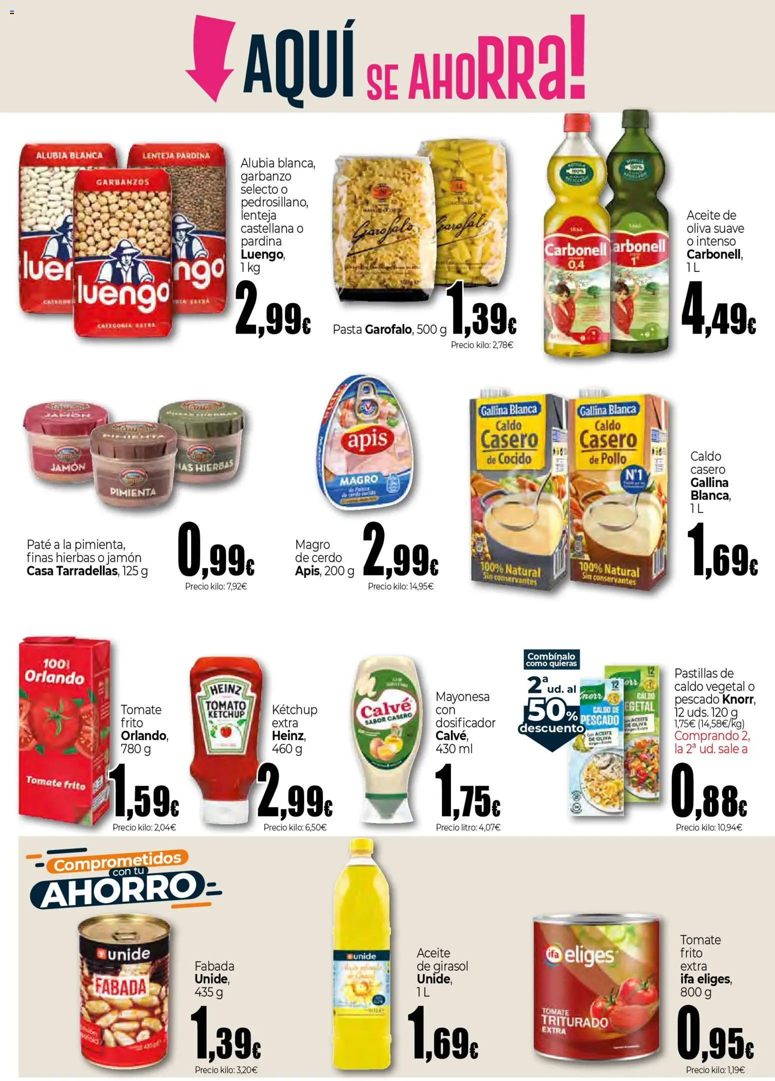 Unide folleto │ válido desde el 15.01.2026 | Página: 6 | Productos: Aceite, Jamón, Cerdo, Οθόνη προβολής