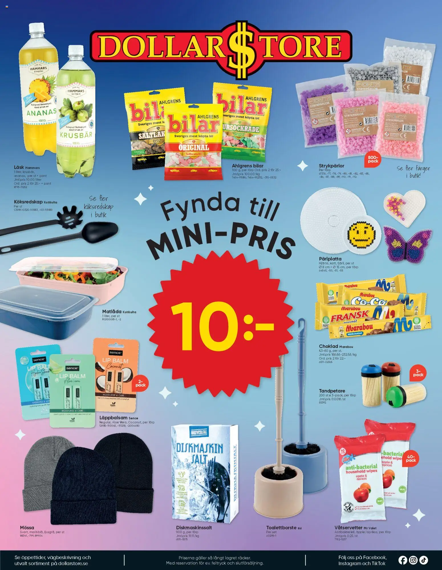 Dollar Store reklamblad aktuell från 01.05.2026 | Sida: 8 | Produkter: Galler, Choklad, Set, Mössa