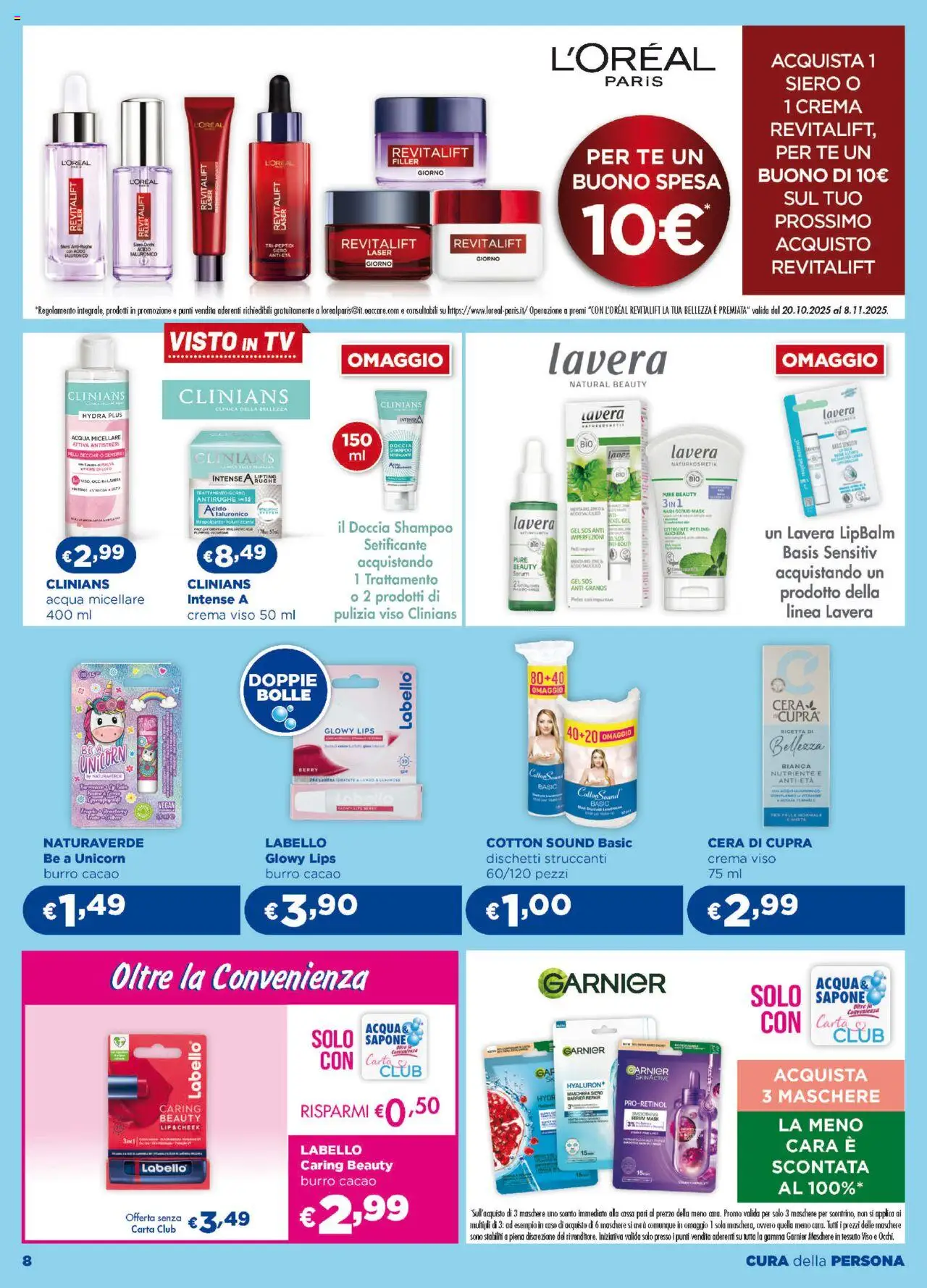Volantino Acqua e Sapone del 16.10.2025 | Pagina: 8 | Prodotti: Acqua micellare, Dischetti struccanti, Scrub, Cacao