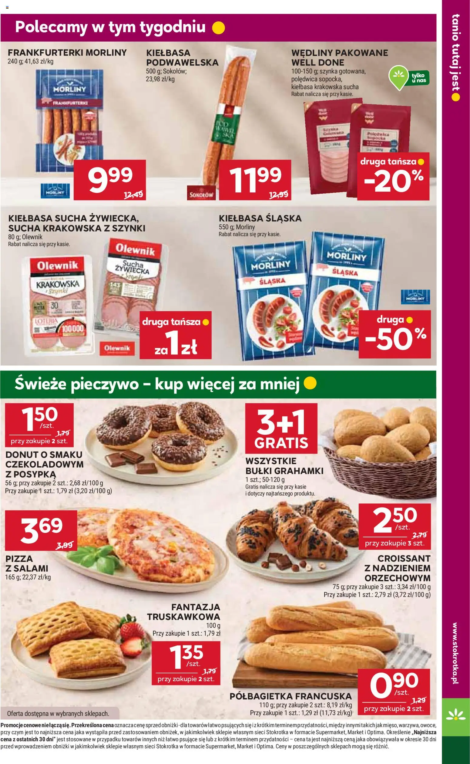 Stokrotka Gazetka od 08.01.2026 | Strona: 11 | Produkty: Kiełbasa, Kiełbasa śląska, Wędliny, Pizza