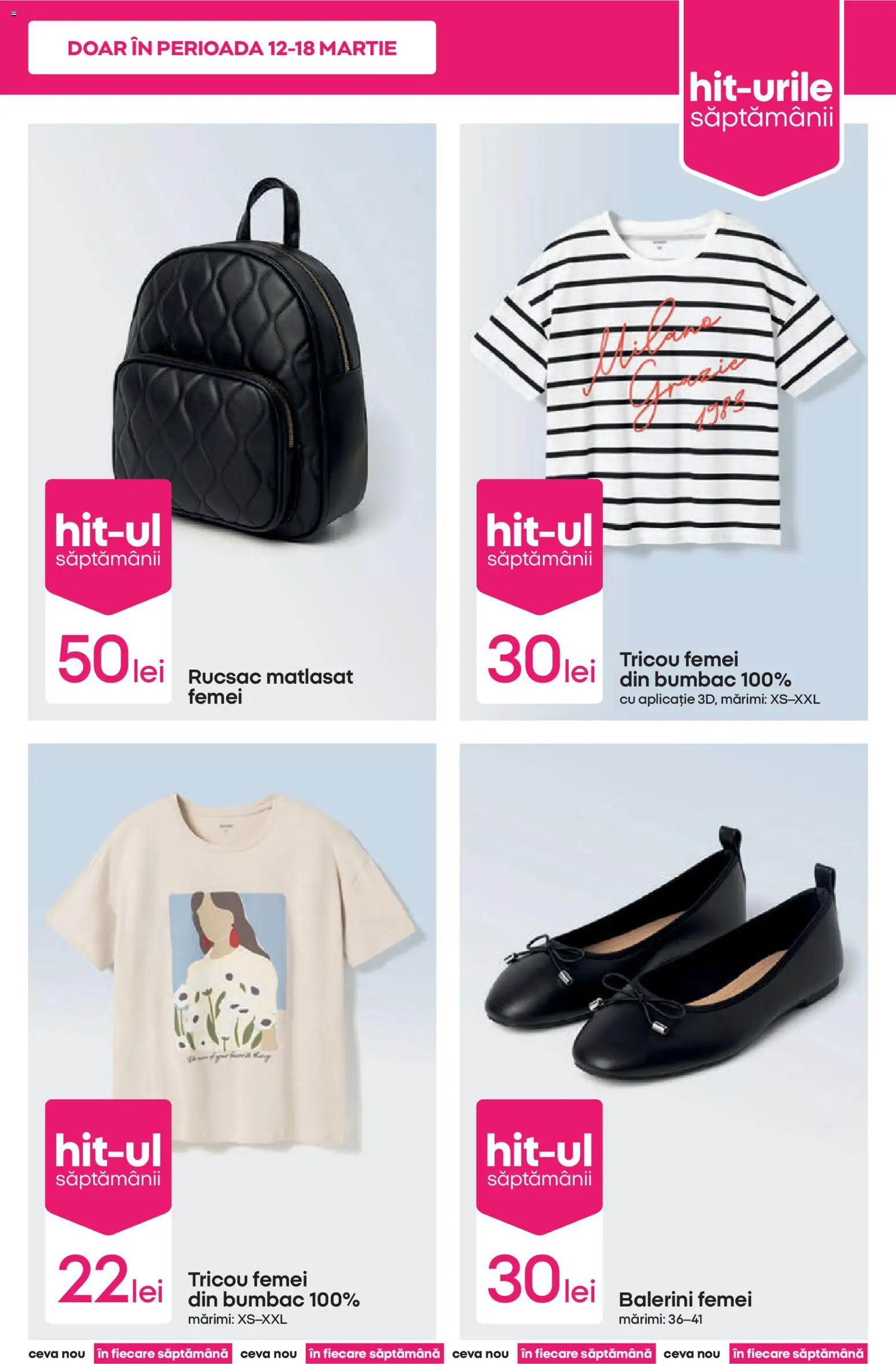 Noul catalog Pepco – valabil de la 12.03.2026 | Pagină: 5 | Produse: Tricou, Balerini, Rucsac