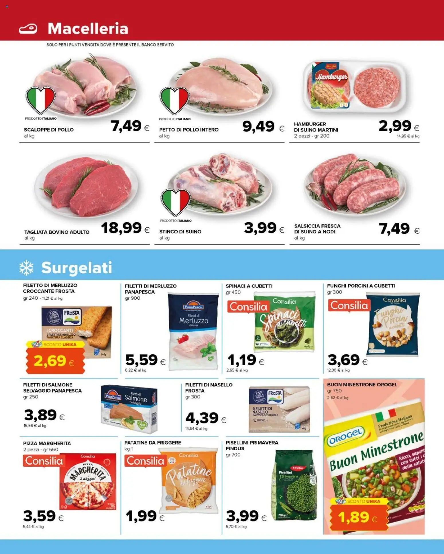 Volantino Tigre del 28.01.2026 | Pagina: 4 | Prodotti: Bovino, Pesca, Funghi, Hamburger