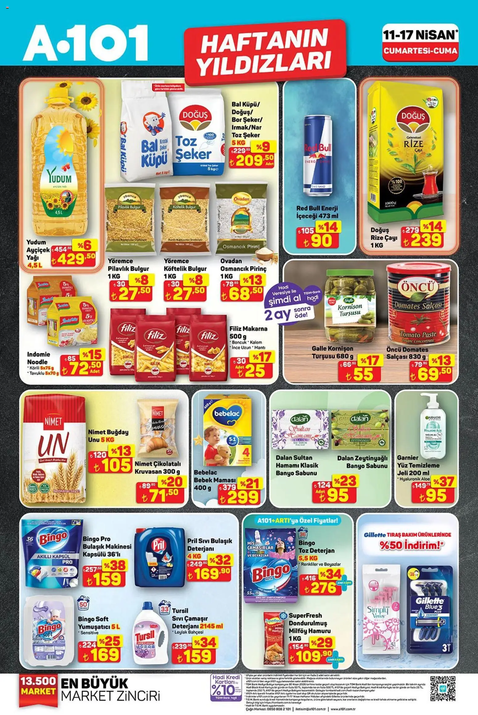A101 Katalog - 11.04.2026 tarihinden itibaren geçerlidir | Sayfa: 1 | Ürünler: Deterjan, Domates, Makarna, Bulaşık makinesi