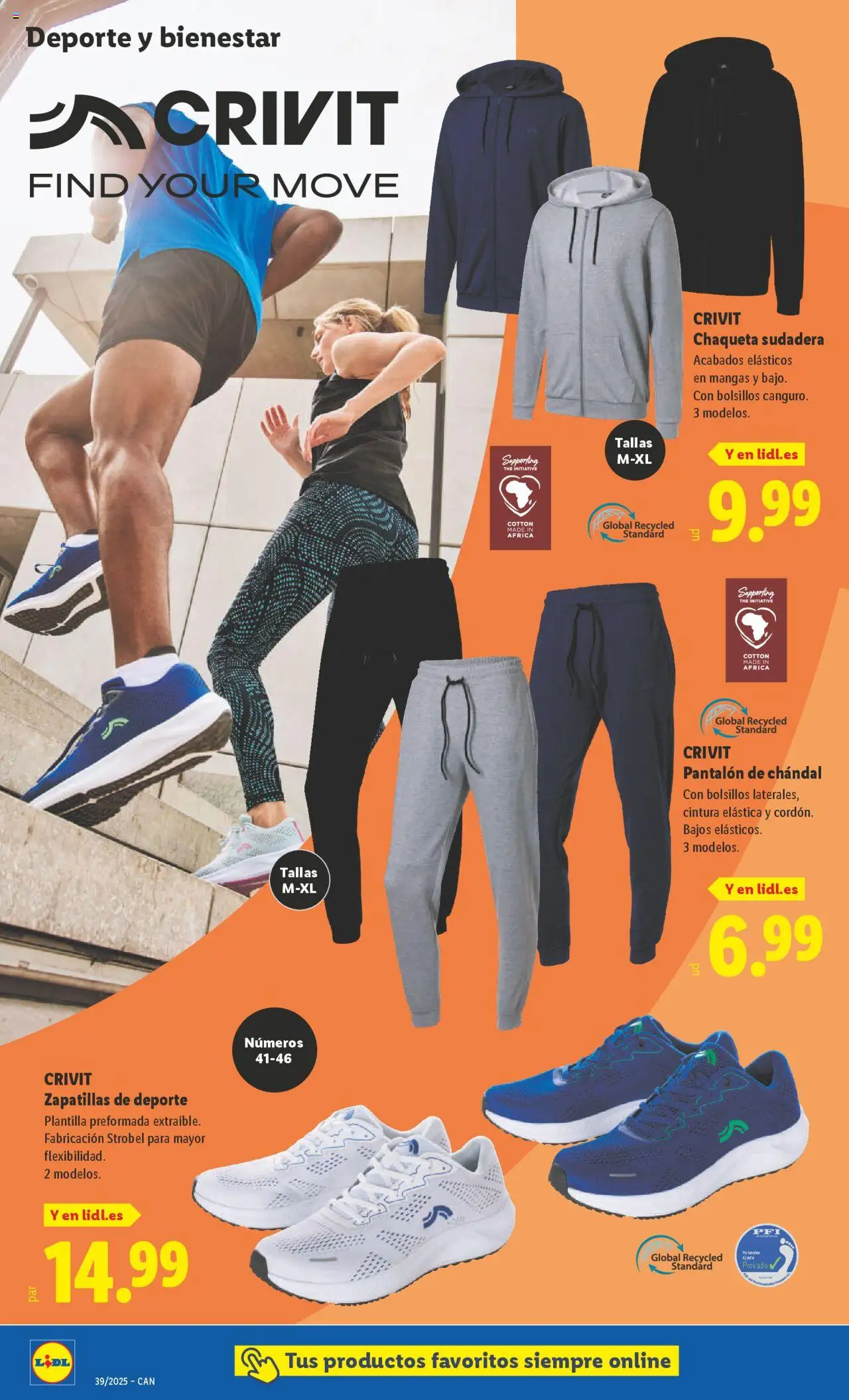 Lidl - Canarias │ válido desde el 22.09.2025 | Página: 18 | Productos: Sudadera, Chaqueta, Zapatillas, Pantalón de chándal