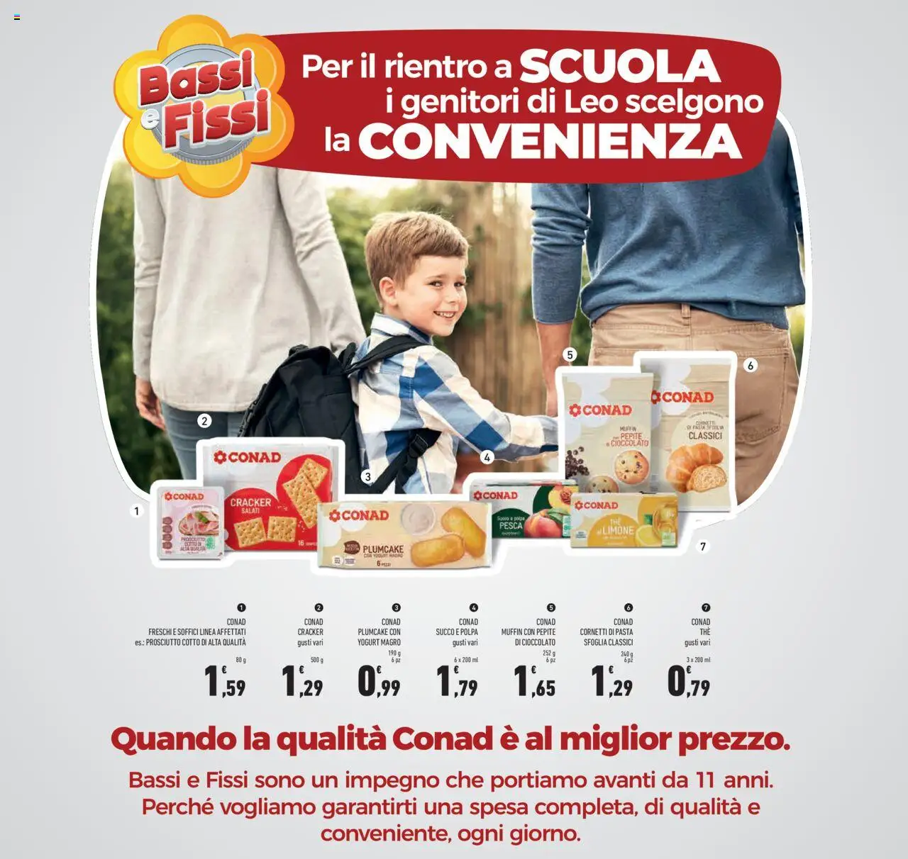 Volantino Conad del 24.09.2025 | Pagina: 44 | Prodotti: Prosciutto Cotto, Yogurt, Pesca, Muffin