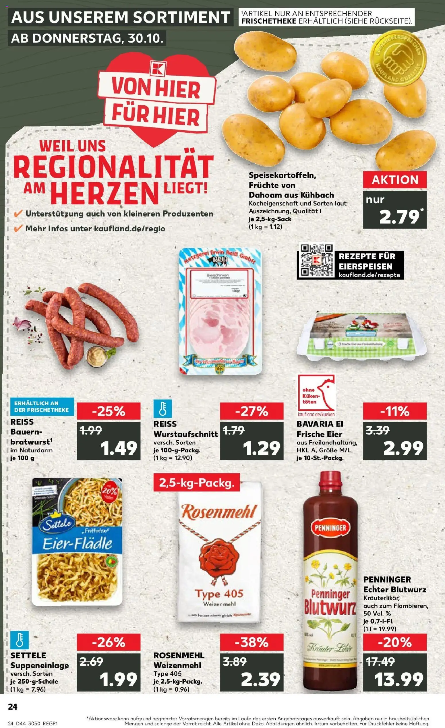 Kaufland prospekt Ingolstadt	 – gültig ab 30.10.2025 | Seite: 24 | Produkte: Eier, Weizenmehl
