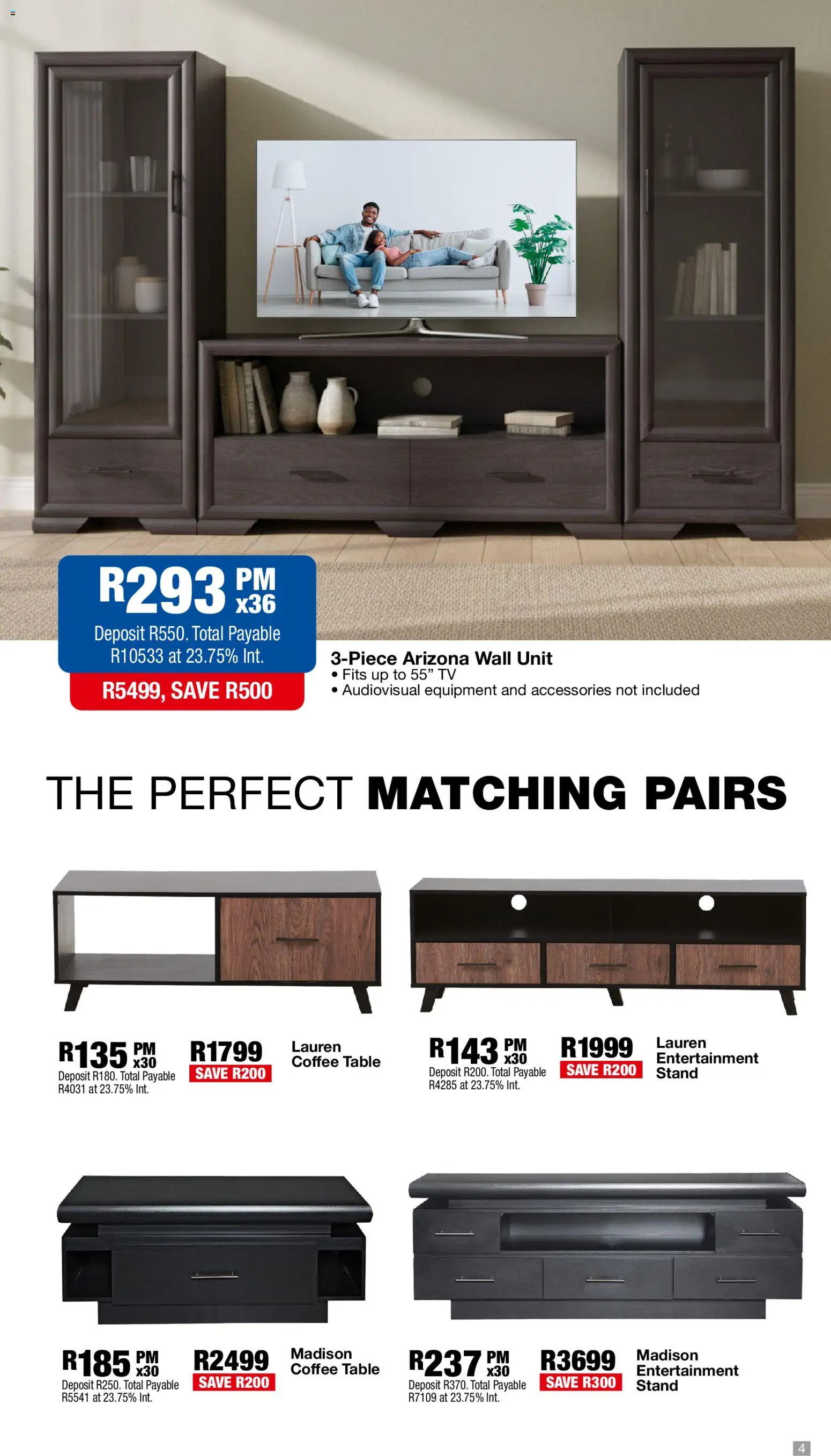 New OK Furniture catalogue – valid from 02.03.2026 | Page: 4 | Products: TV, Coffee table, Table, Coffee