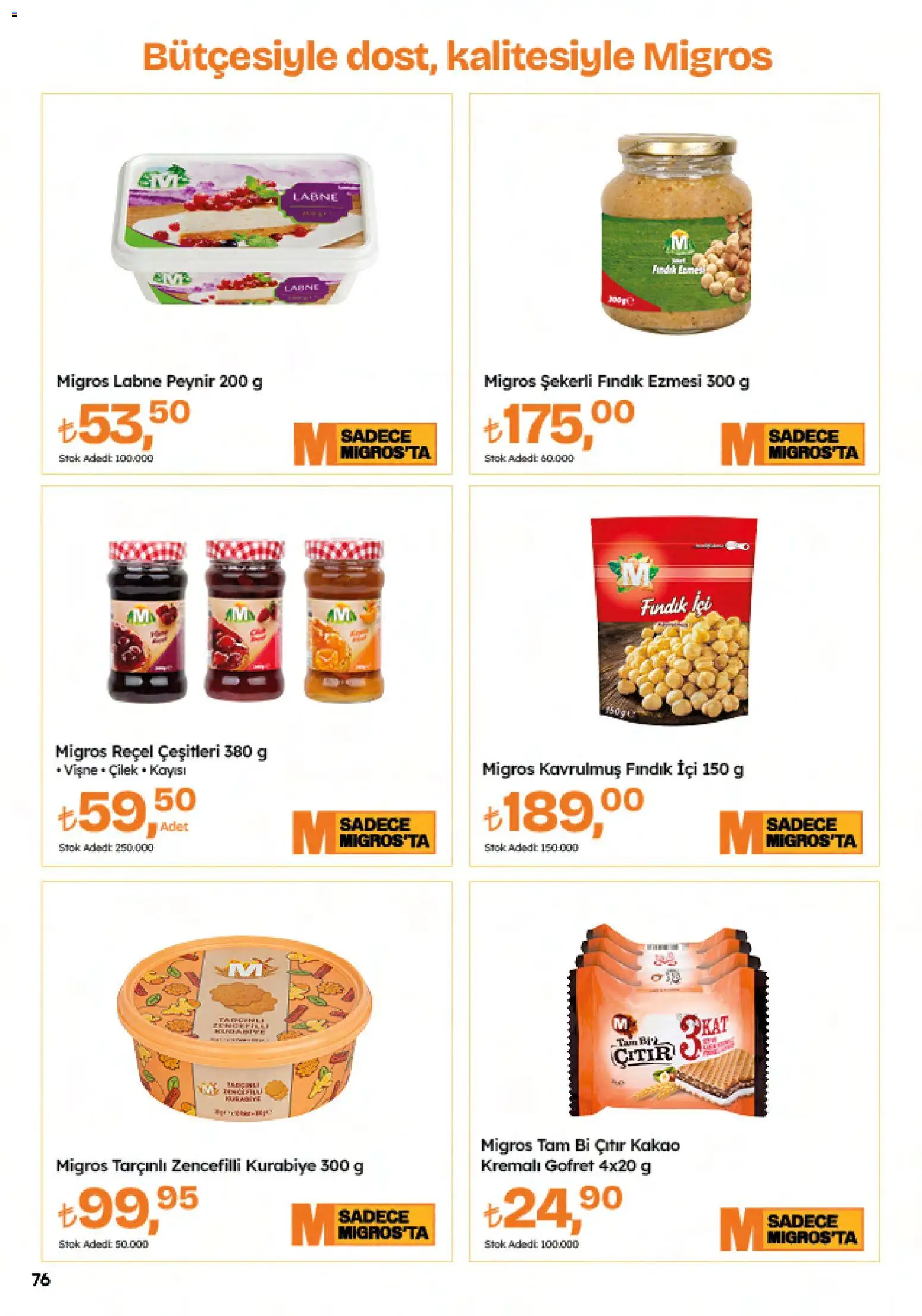 Migros Katalog - 5M Migroskop Dijital - 26.02.2026 tarihinden itibaren geçerlidir | Sayfa: 76 | Ürünler: Gofret, Peynir, Çilek, Fındık