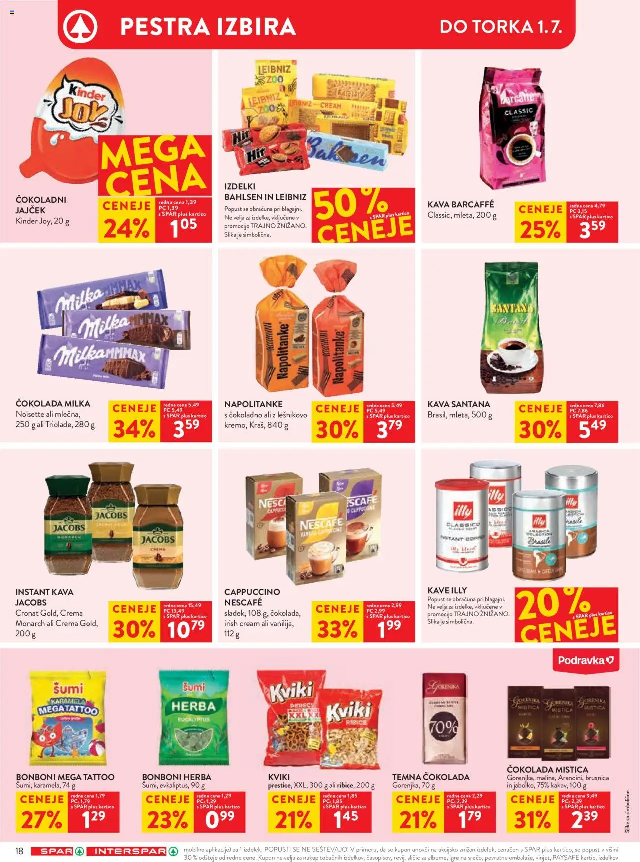 Spar katalog 26/25 │ velja od 26.06.2025 | Stran: 22 | Izdelki: Napolitanke, Instant kava, Kava, Cokolada