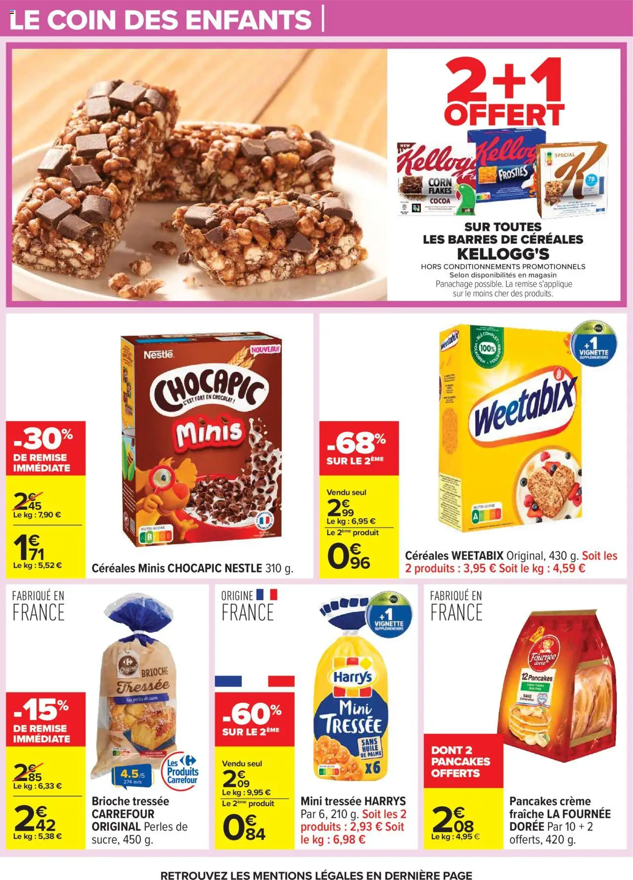{H1} | Page: 42 | Produits: Chocapic, Sucre, Céréales, Crème