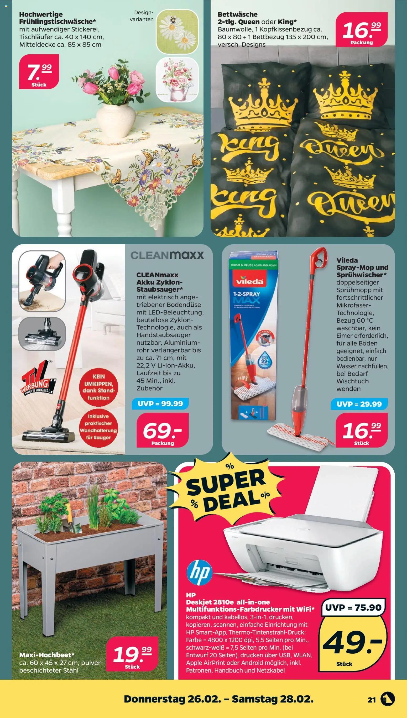 Netto Prospekt 	 – gültig ab 23.02.2026 | Seite: 27 | Produkte: HP, Bettwäsche, Apple, Wasser