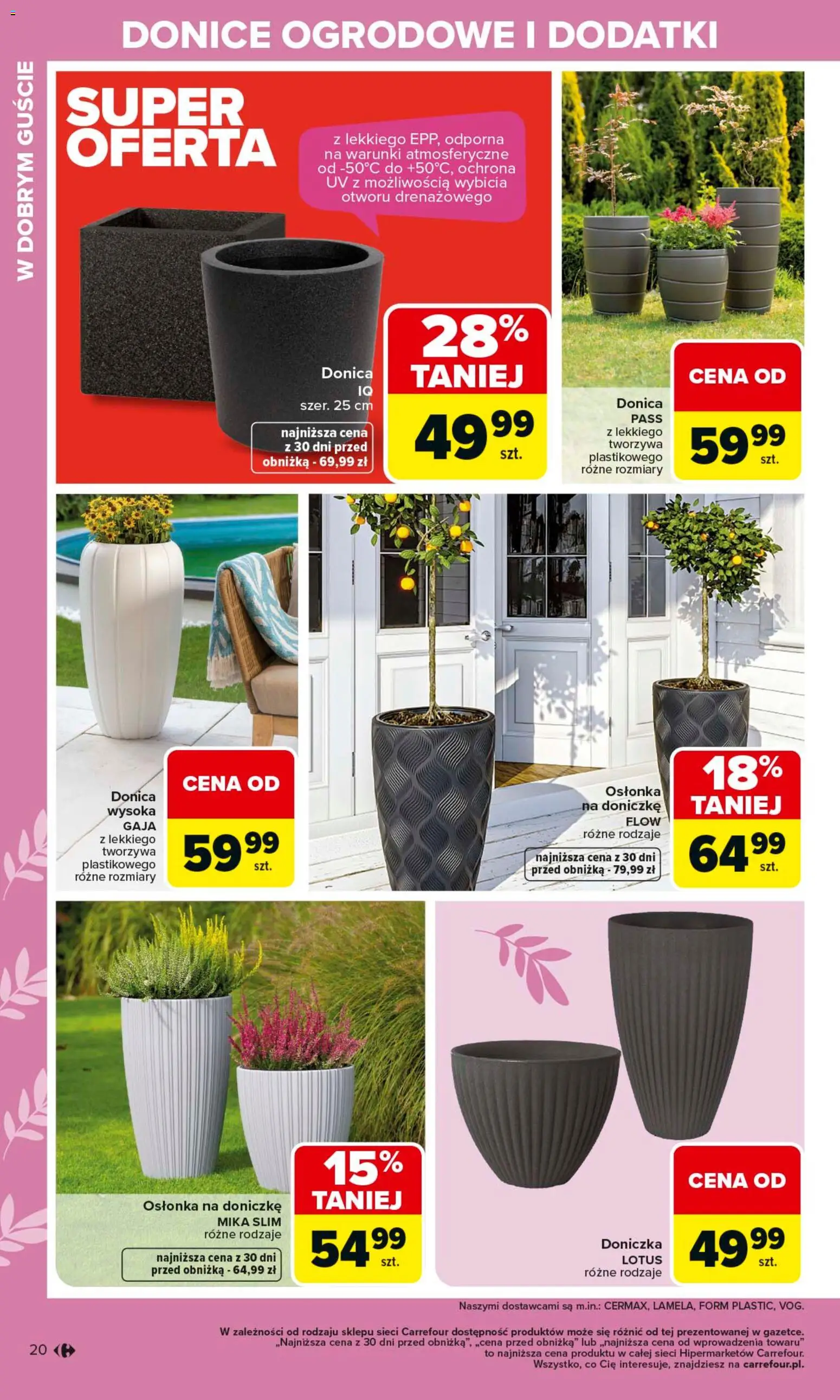 Carrefour gazetka - Ogród od 02.03.2026 | Strona: 20 | Produkty: Doniczka