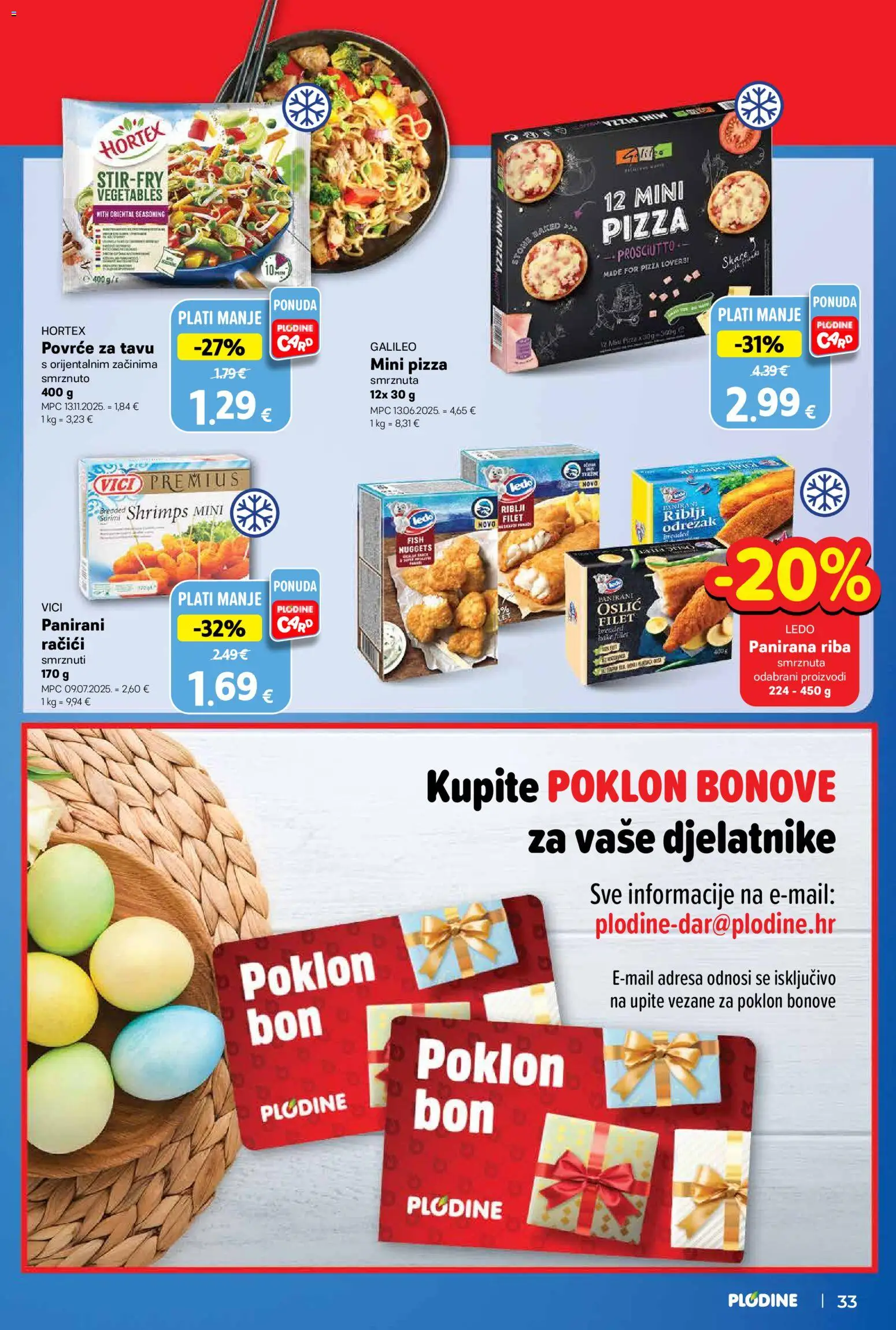 Plodine katalog | vrijedi od 01.04.2026 | Stranica: 41 | Proizvodi: Pizza, Pita, Riba, Povrće