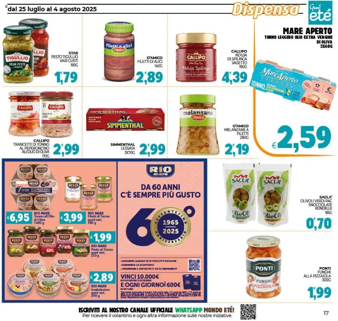 Volantino Eté del 25.07.2025 | Pagina: 17 | Prodotti: Peperoncino, Funghi, Pesto, Tonno