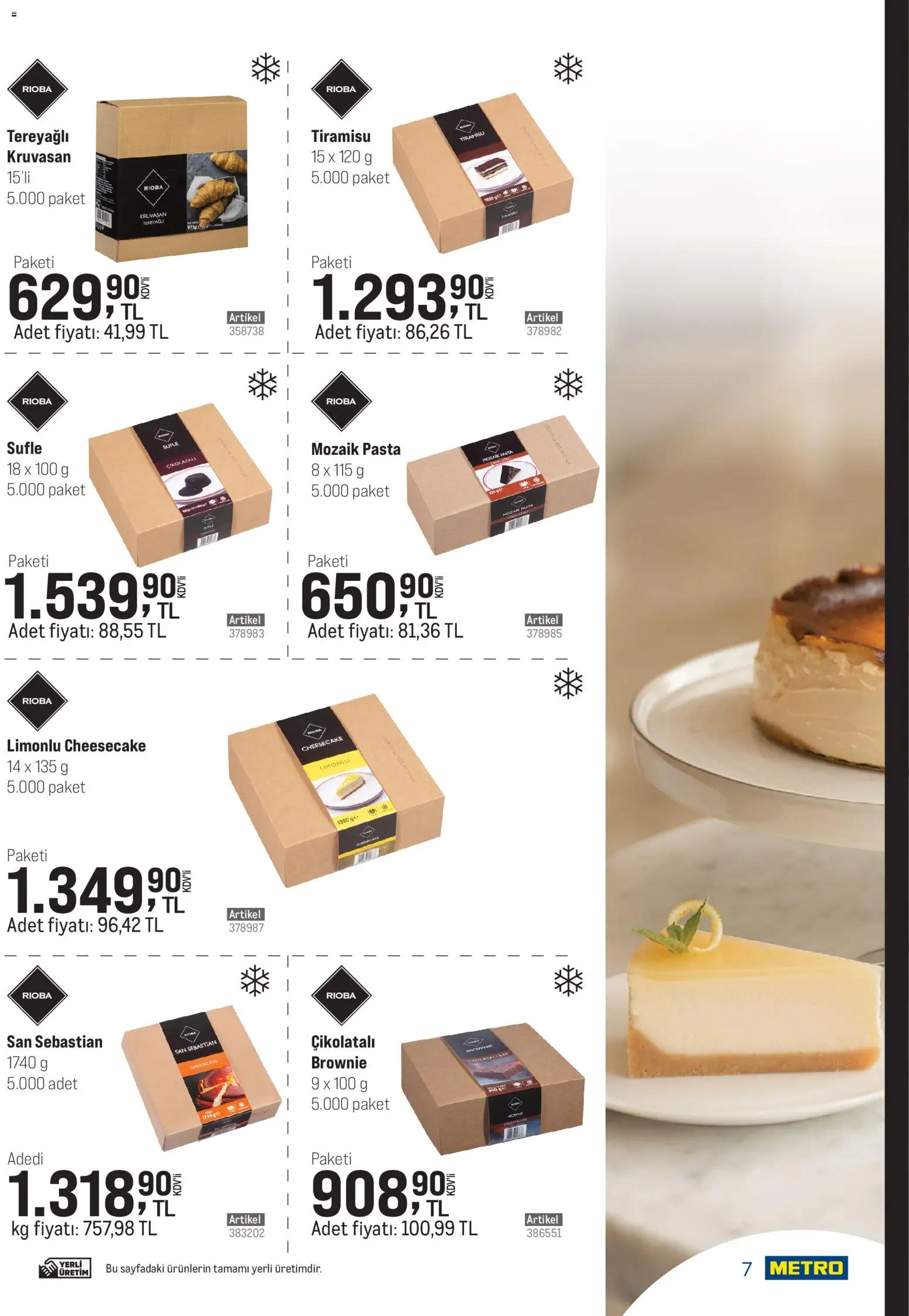 Metro - Şehir Otelleri - 18.03.2026 tarihinden itibaren geçerlidir | Sayfa: 7 | Ürünler: Mozaik pasta