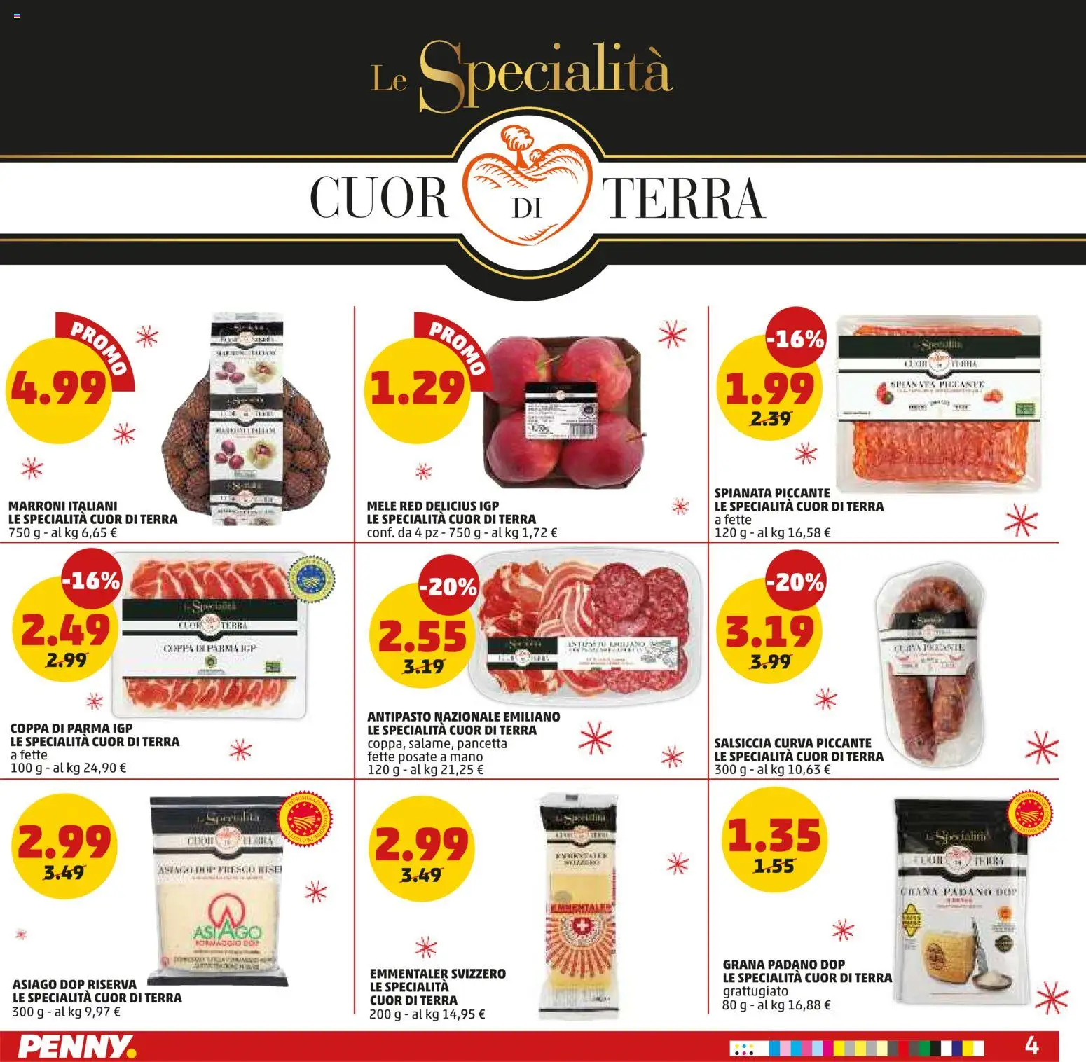 Volantino PENNY del 01.12.2025 | Pagina: 4 | Prodotti: Posate, Mele, Grana Padano, Terra