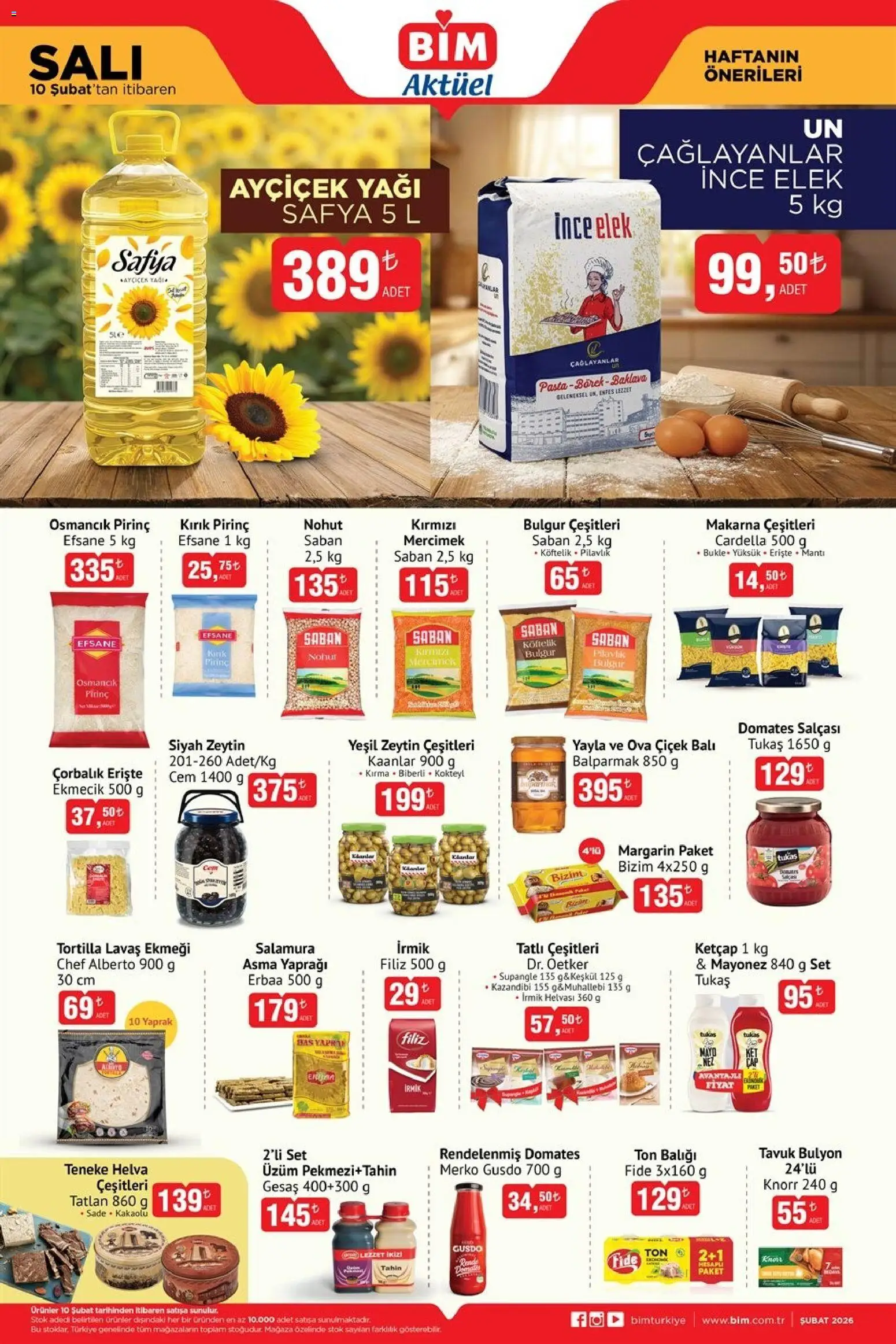 BİM Katalog - 10.02.2026 tarihinden itibaren geçerlidir | Sayfa: 1 | Ürünler: Hindistan Cevizi, Sabun, Deodorant, Kağıt havlu