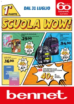 Anteprima del volantino bennet scuola catalogo valido a partire dal 31.07.2025