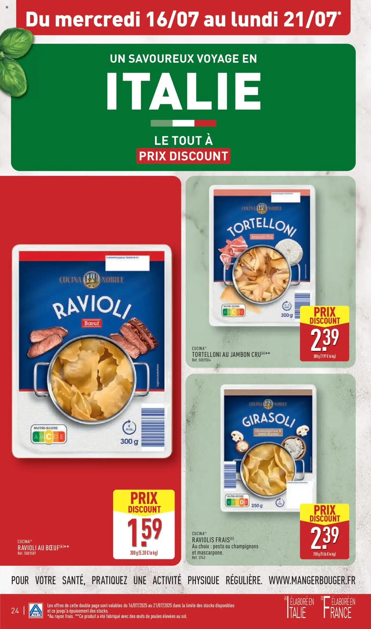 | Page: 25 | Produits: Jambon Cru, Raviolis, Œufs, Jambon